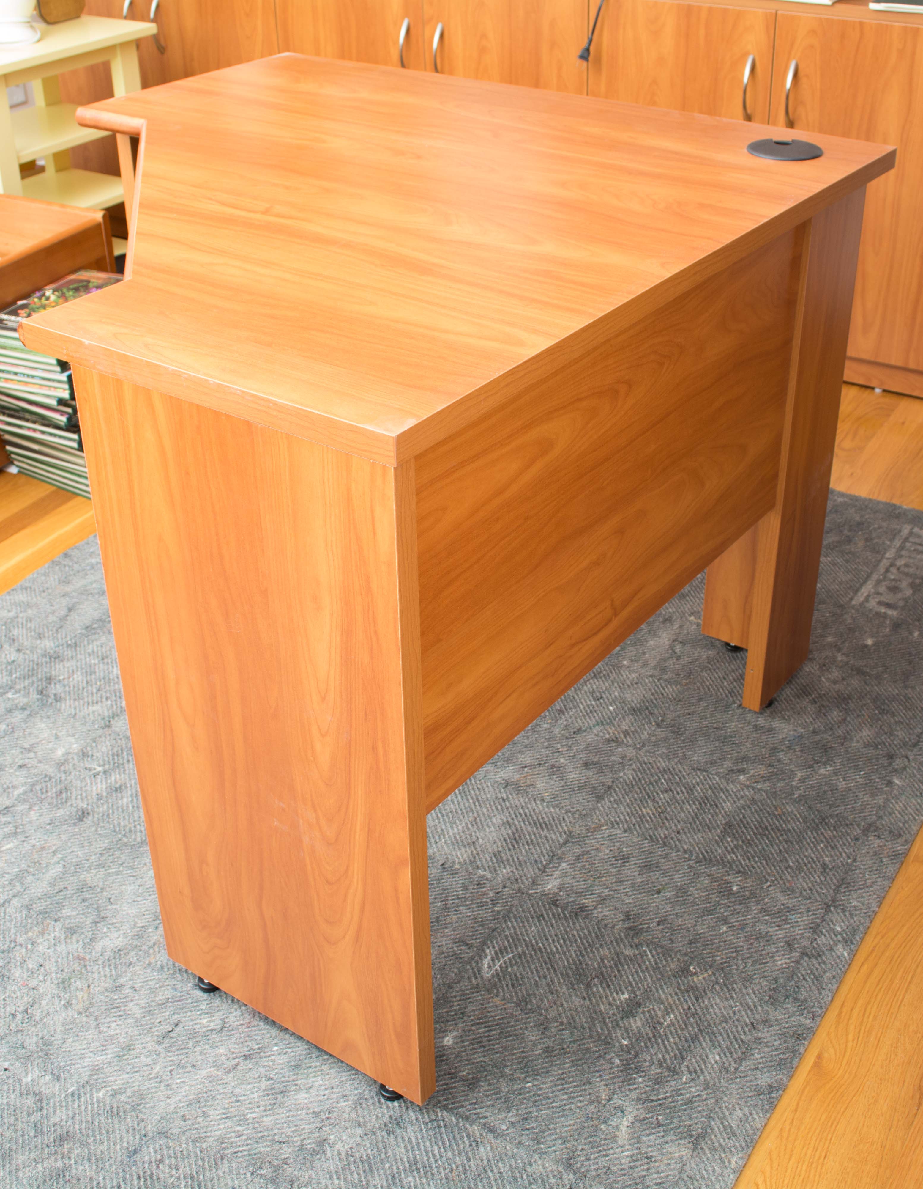 Cherry Laminate Corner Study Desk