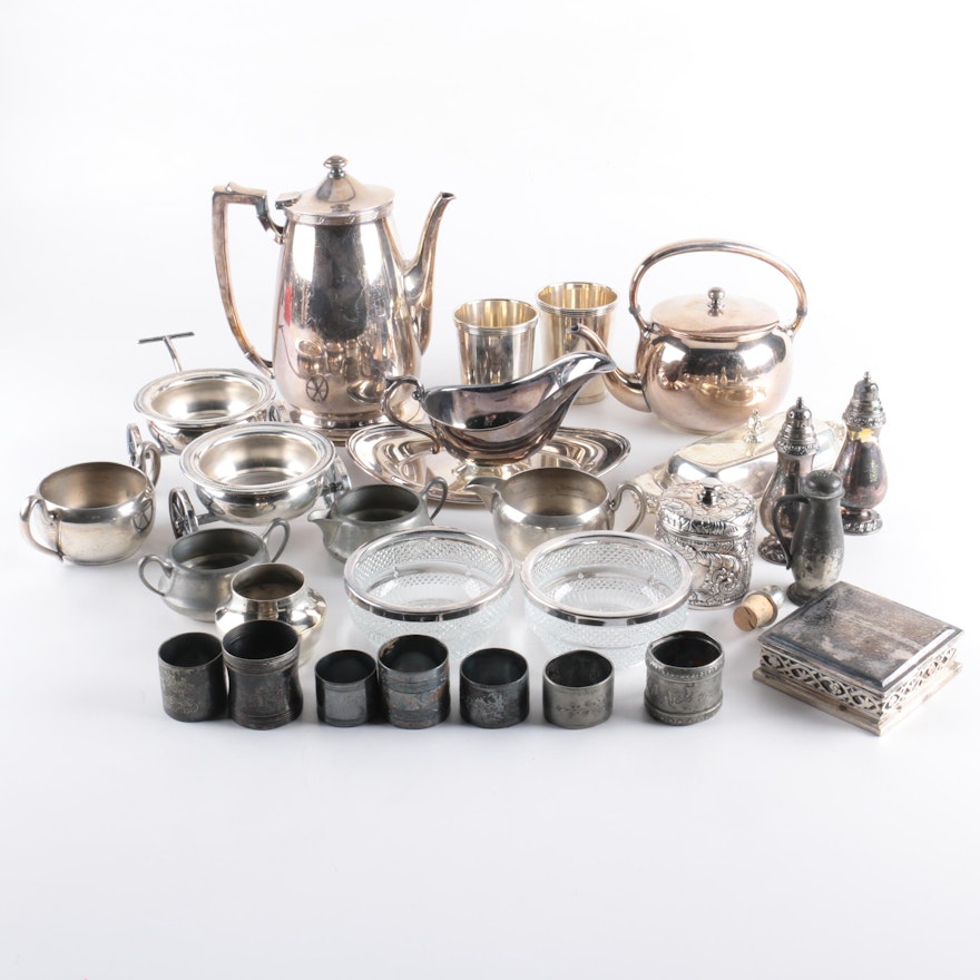 F.B. Rogers, Wallace and Other Silver Plate and Pewter Tableware