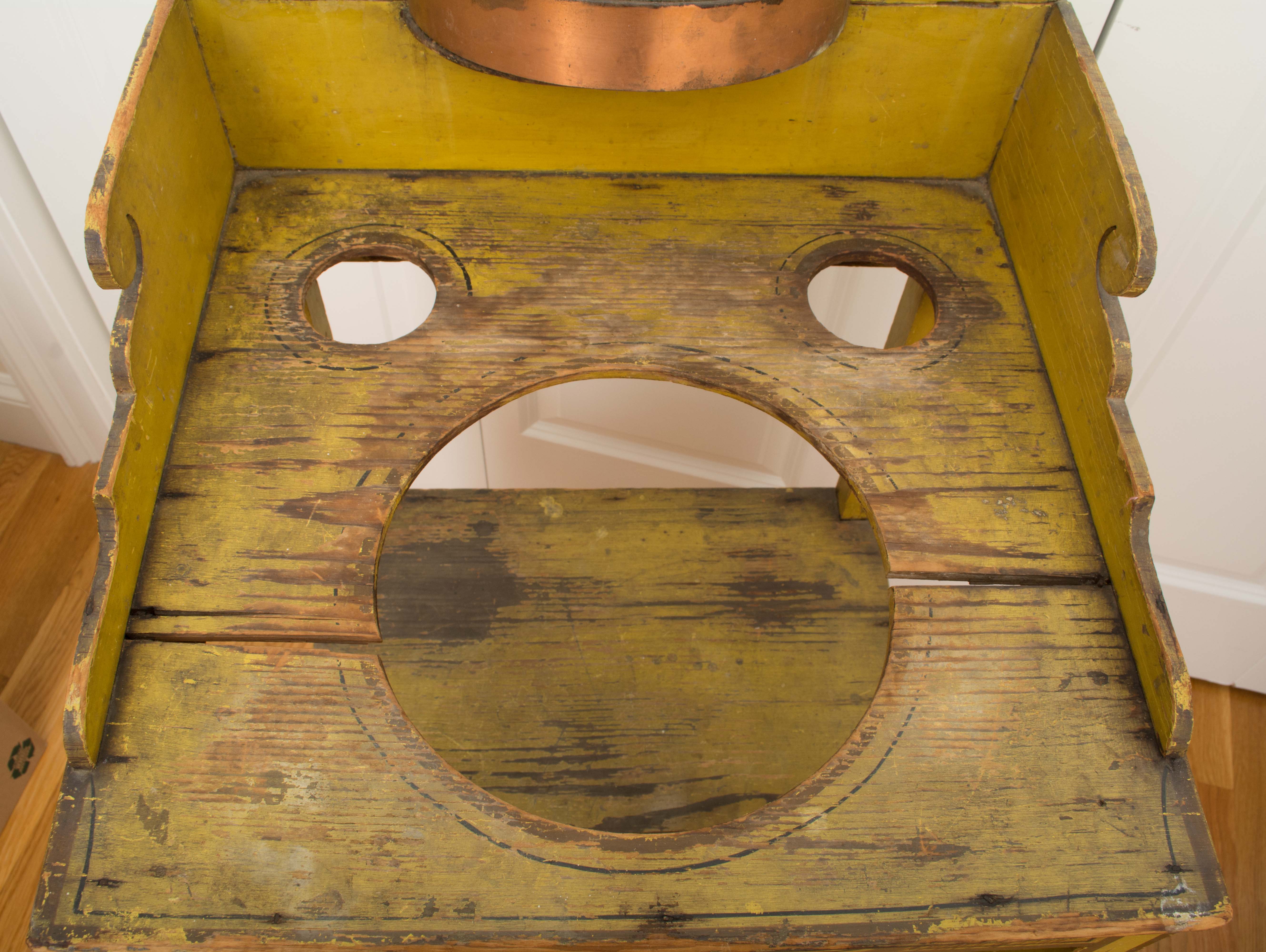 Antique Hand Painted Wash Basin Stand