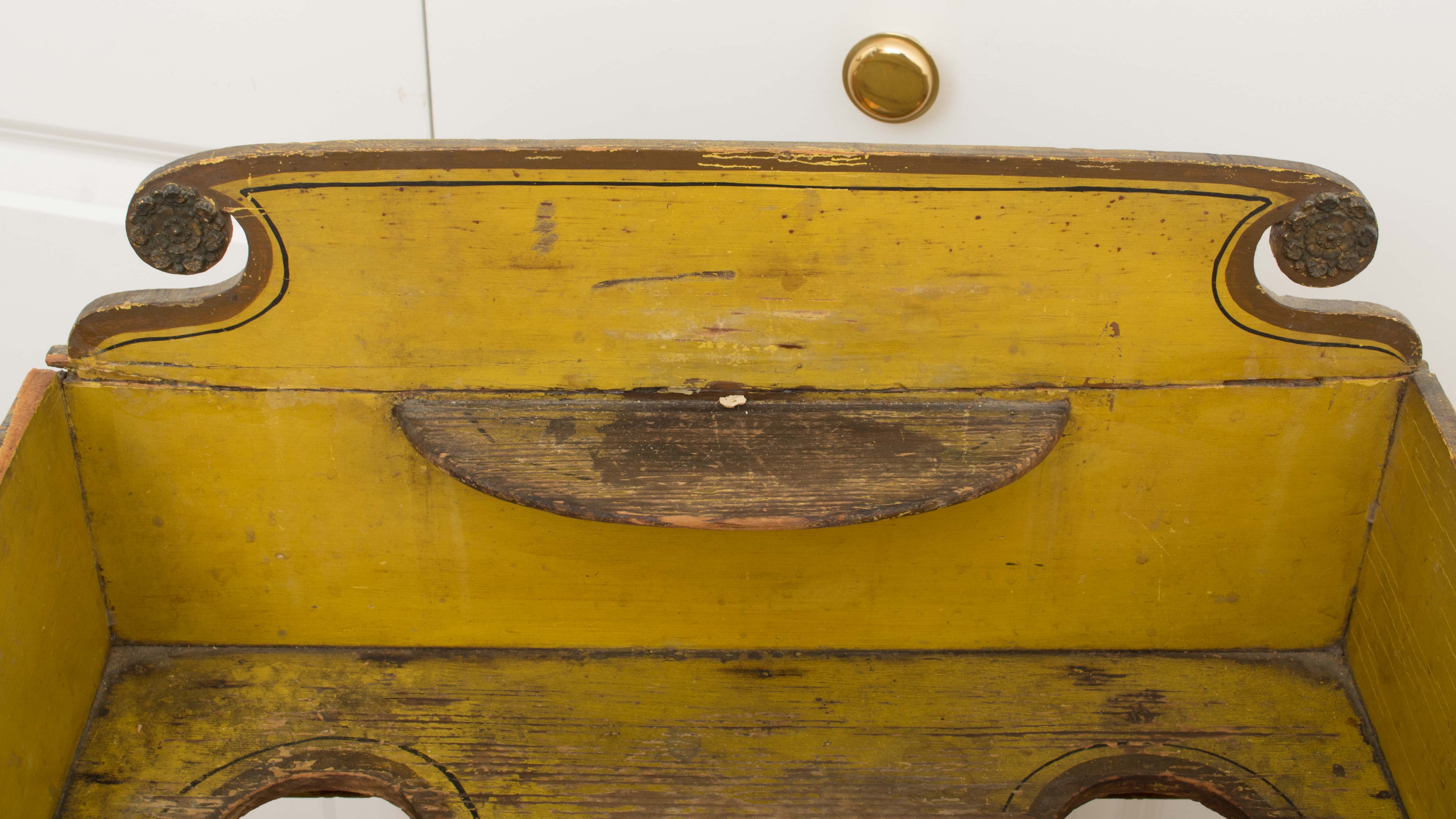 Antique Hand Painted Wash Basin Stand