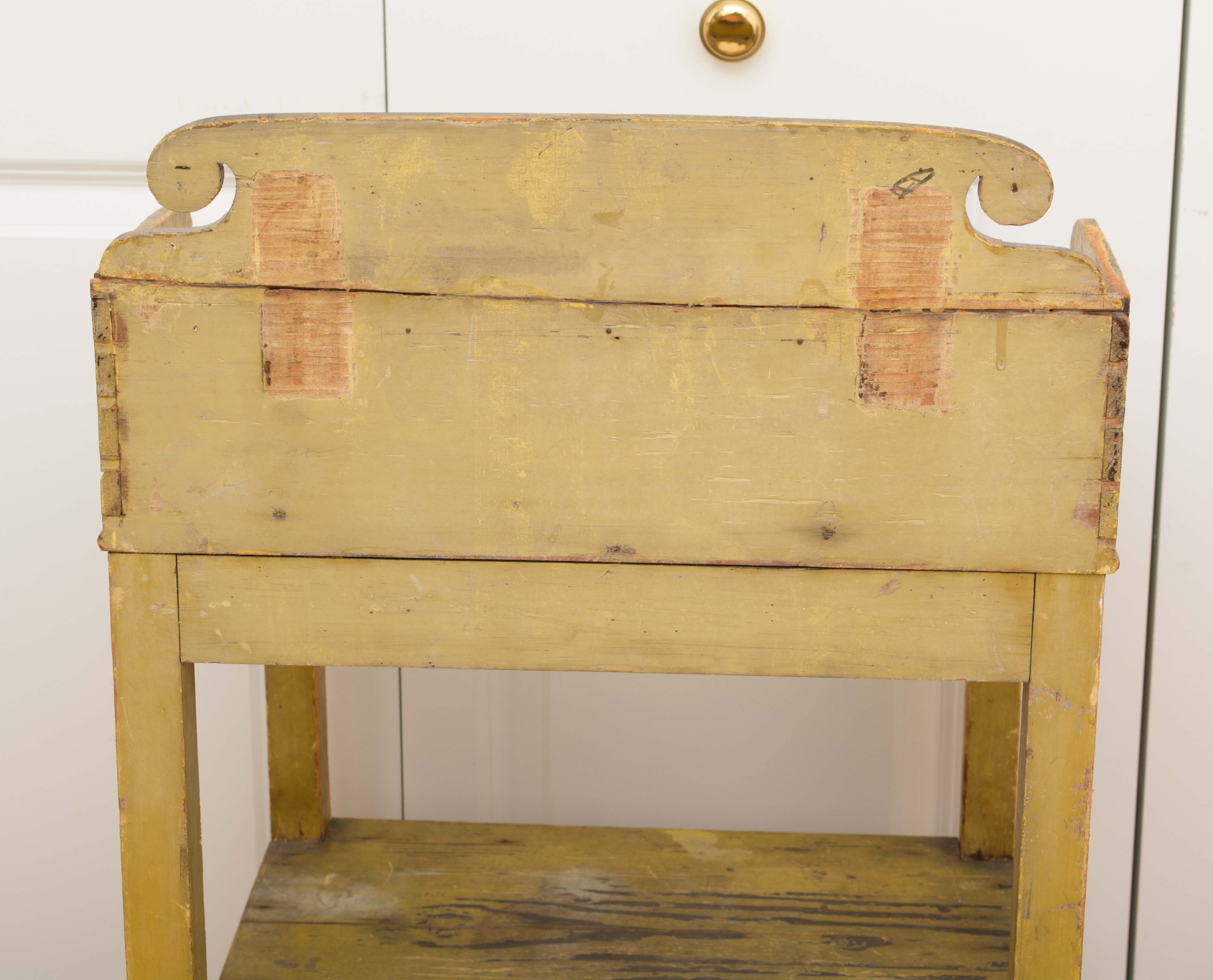 Antique Hand Painted Wash Basin Stand