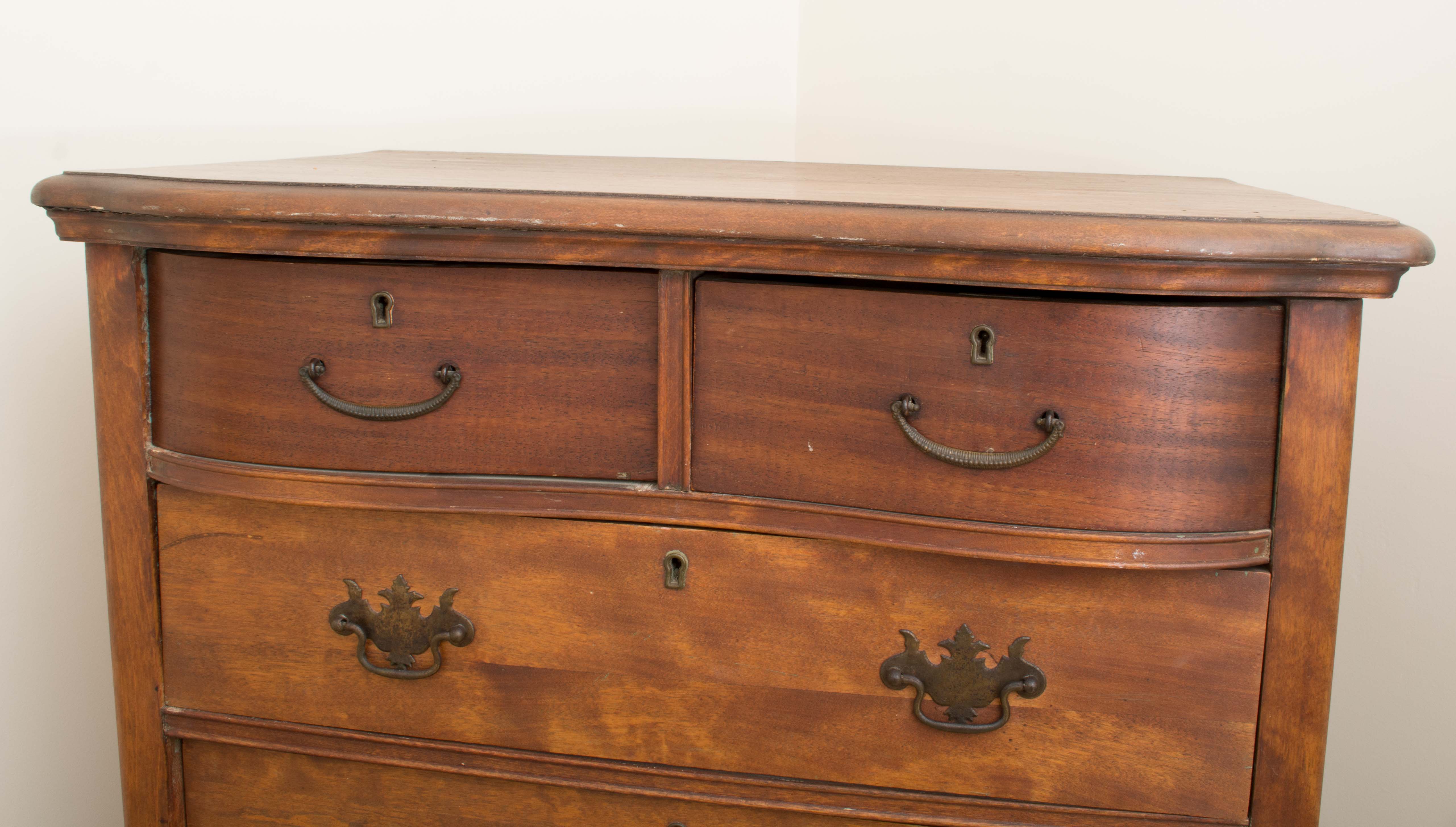 Antique Birch Tall Chest of Drawers