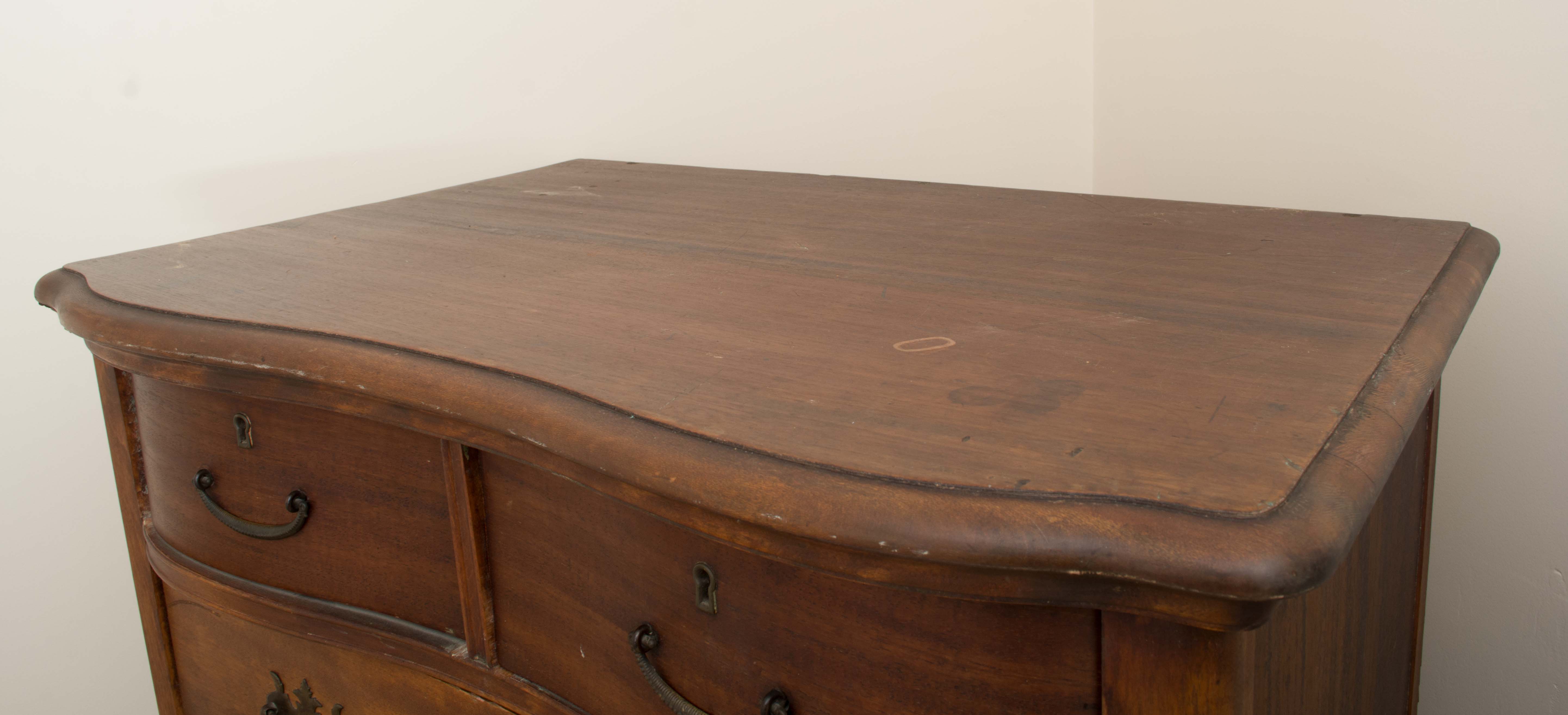 Antique Birch Tall Chest of Drawers