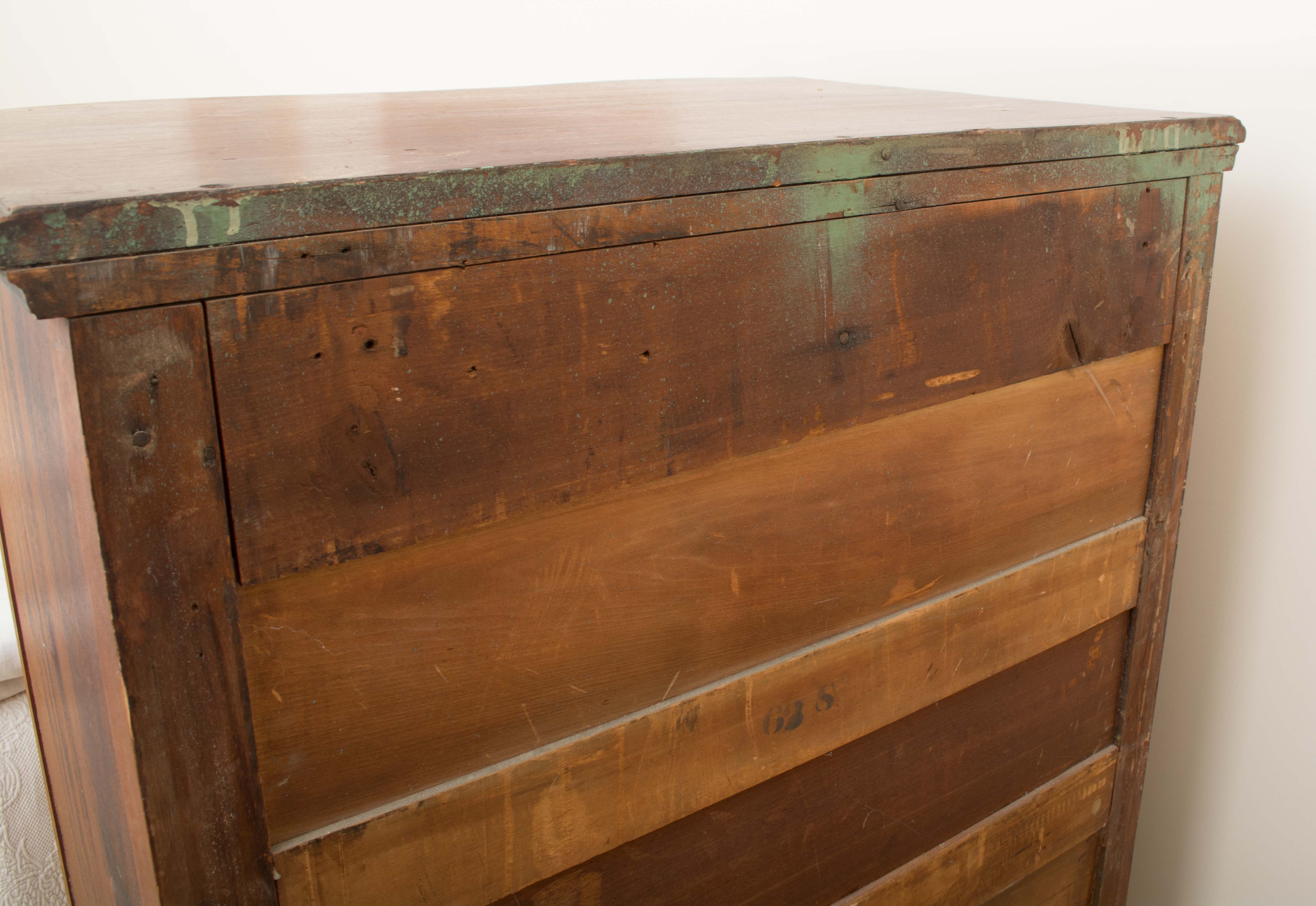 Antique Birch Tall Chest of Drawers