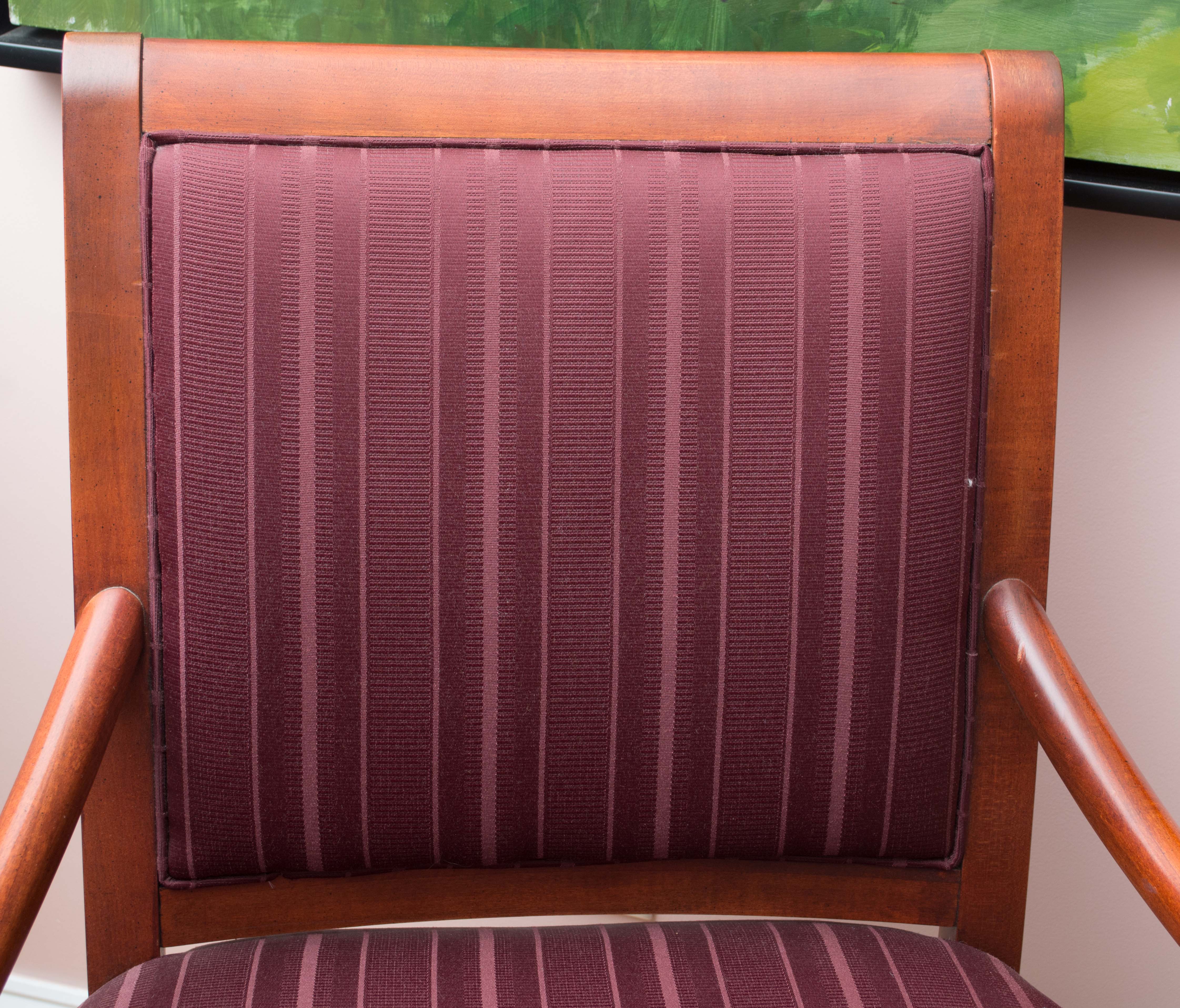 Regency Style Upholstered Mahogany Armchair