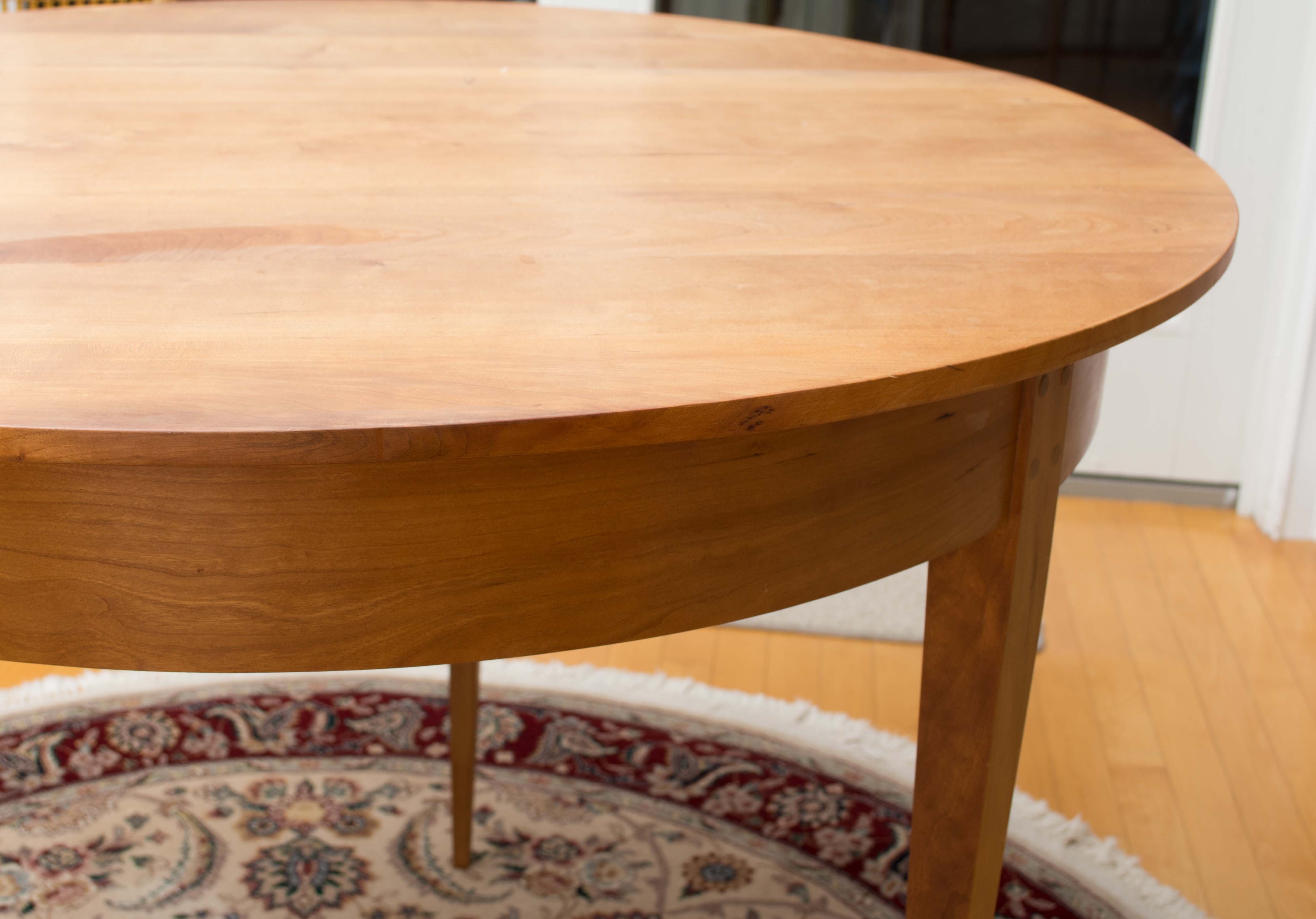 Custom Federal Style Cherry Round Table and End Table