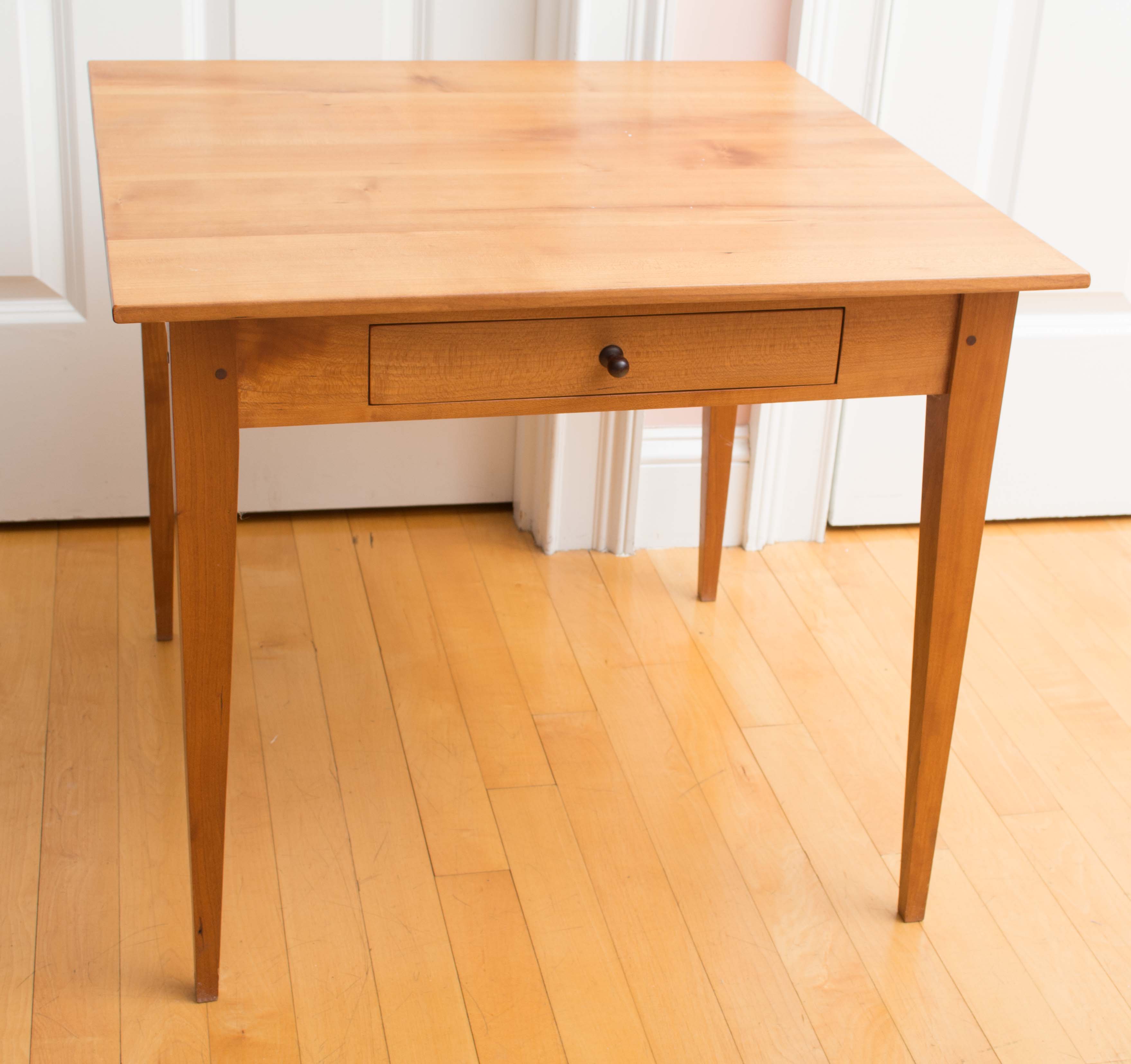 Custom Federal Style Cherry Round Table and End Table