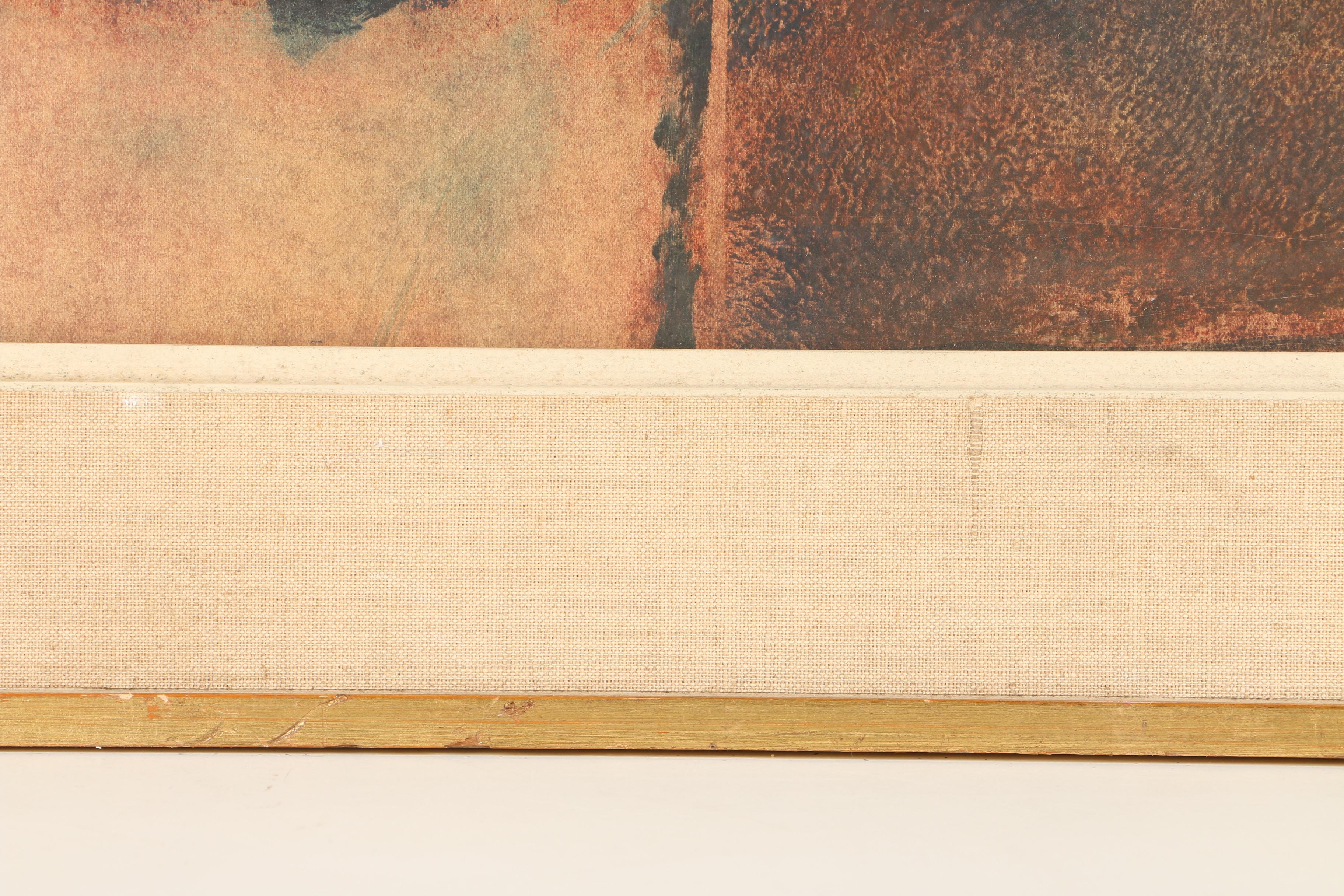 Donald Purdy Mixed Media and Oil Painting of Abstract Composition