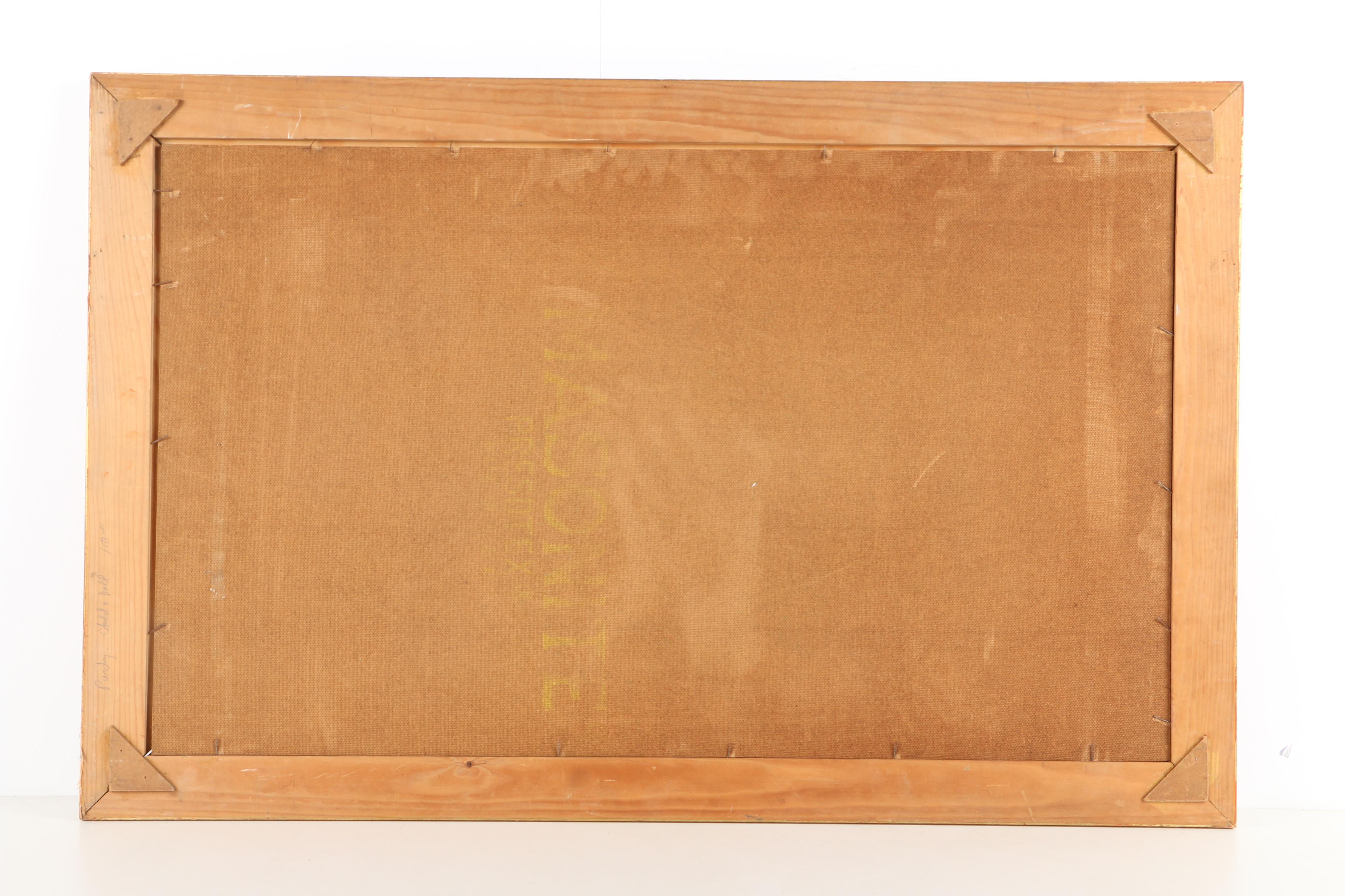 Donald Purdy Mixed Media and Oil Painting of Abstract Composition