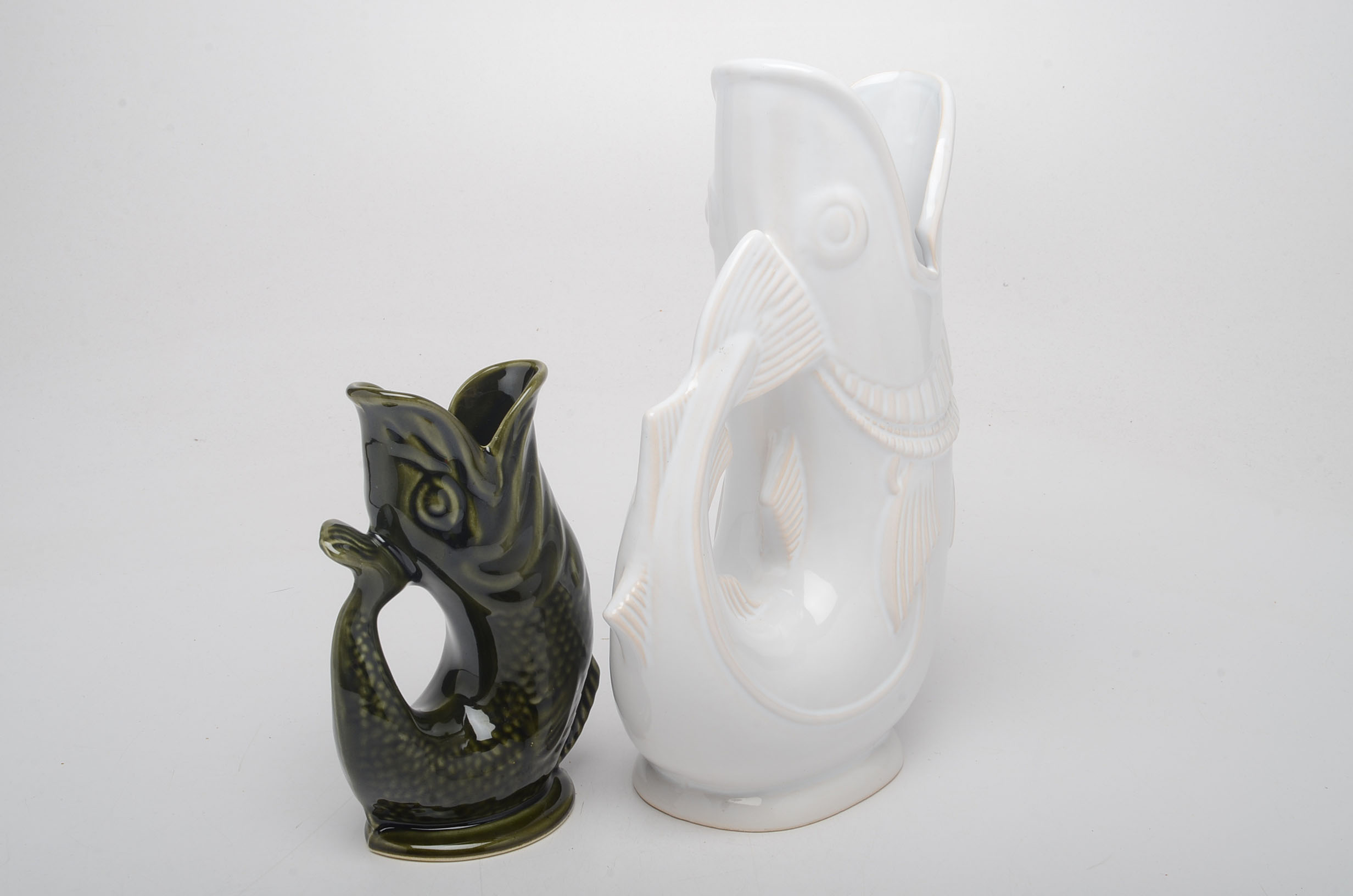 Vintage Crump & Low and Fosters Studio "Gurgling Cod" Jugs