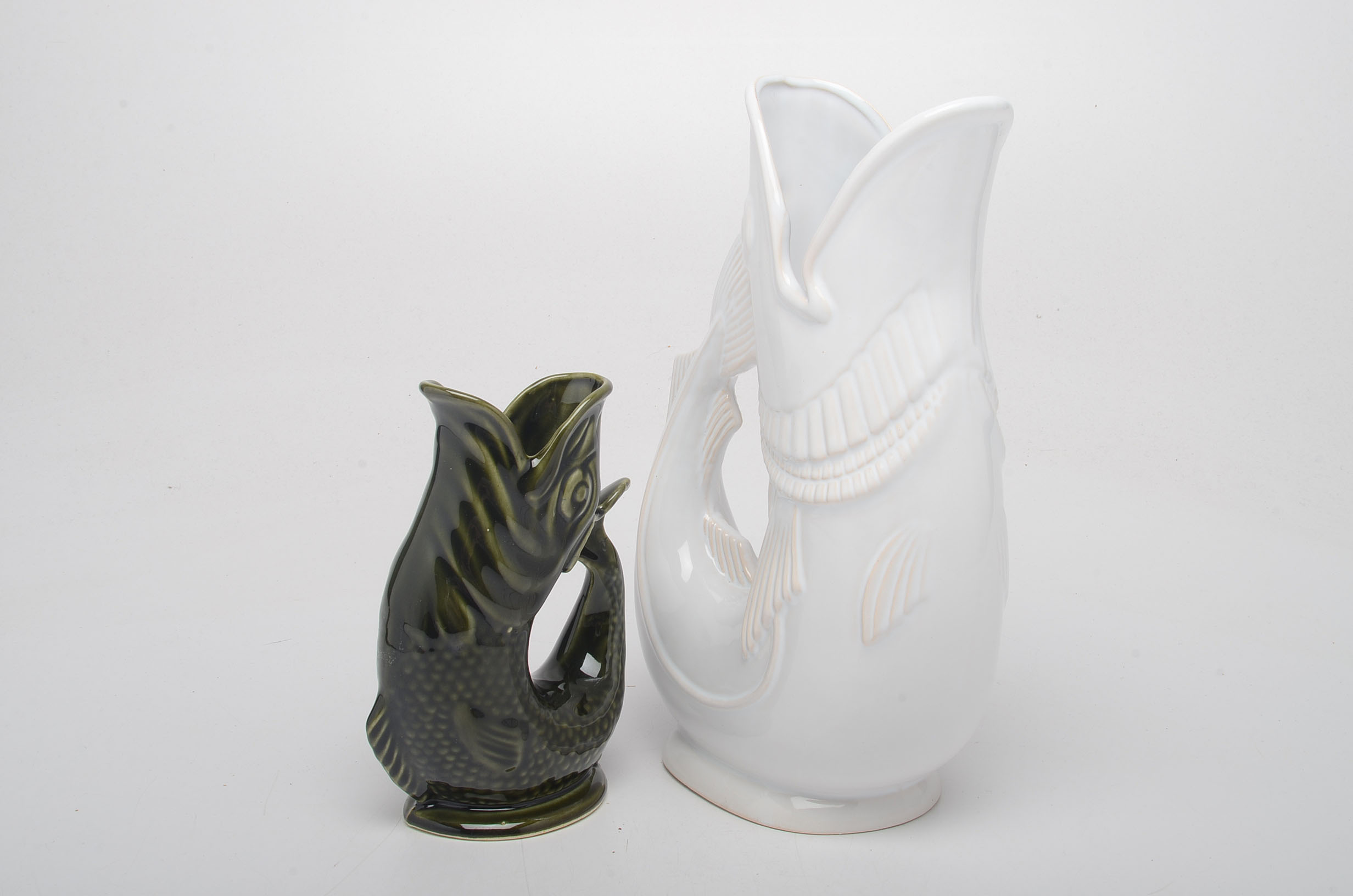 Vintage Crump & Low and Fosters Studio "Gurgling Cod" Jugs