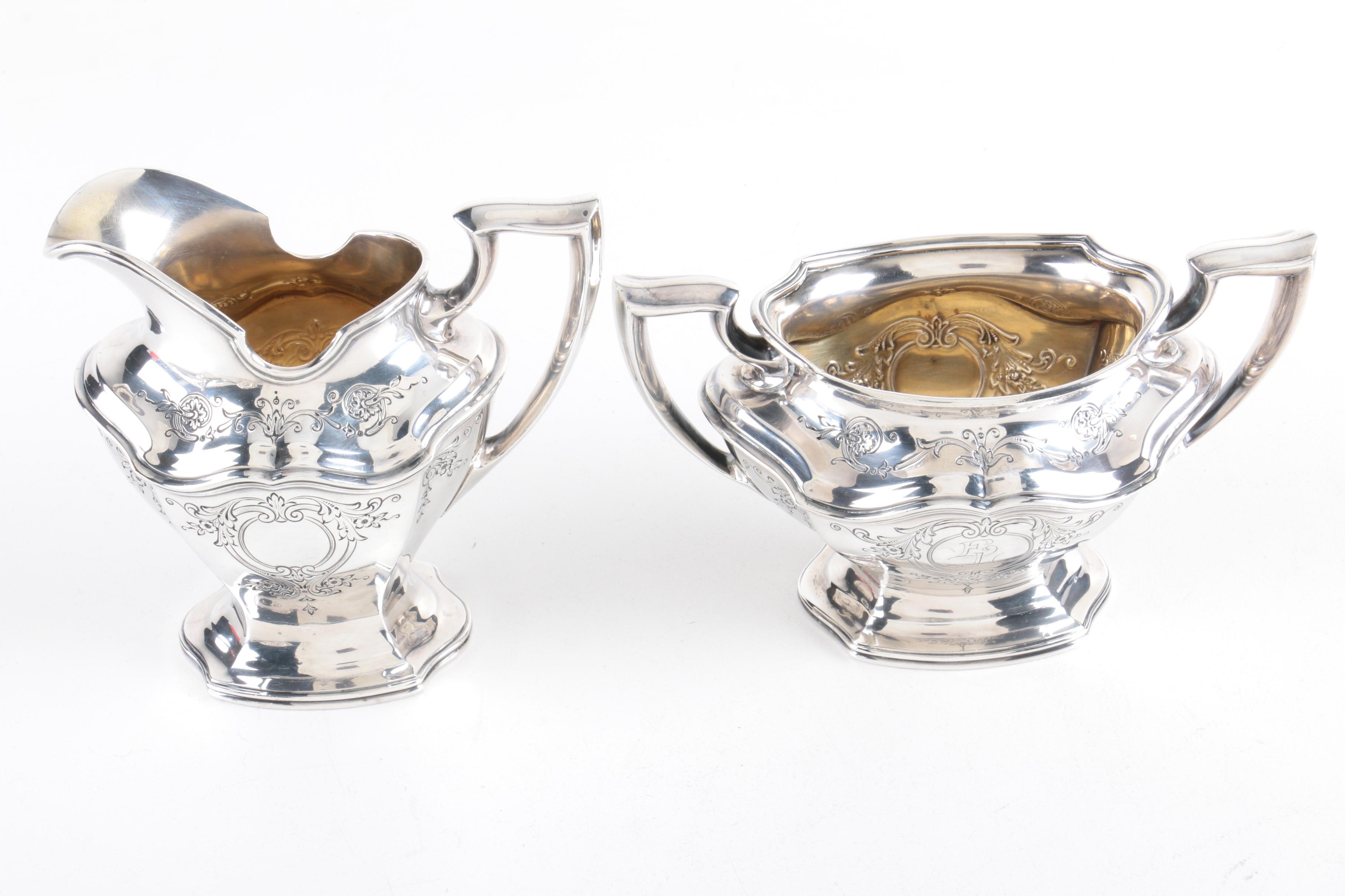 Reed & Barton "Hepplewhite-Engraved" Sterling Silver Coffee Service