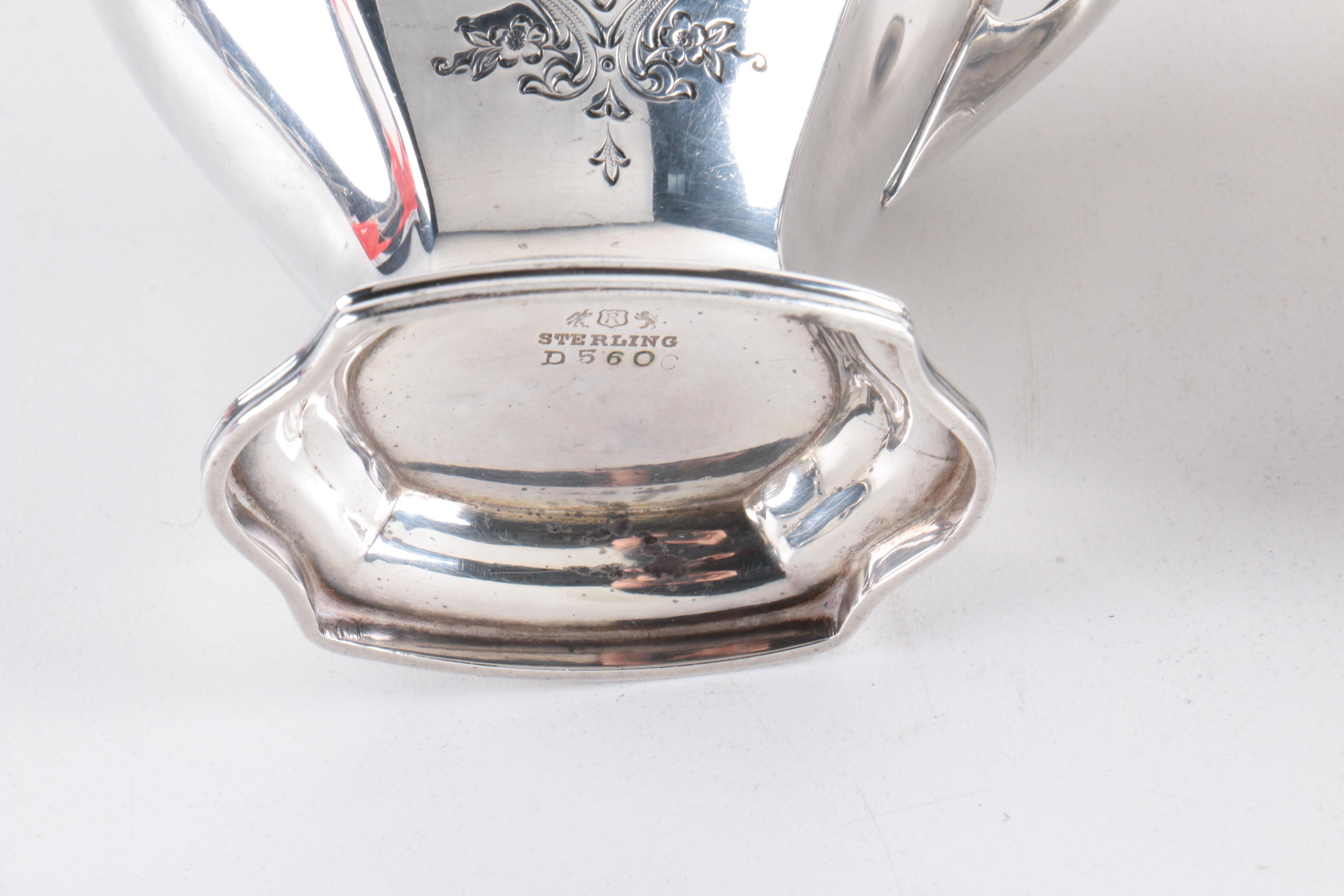 Reed & Barton "Hepplewhite-Engraved" Sterling Silver Coffee Service