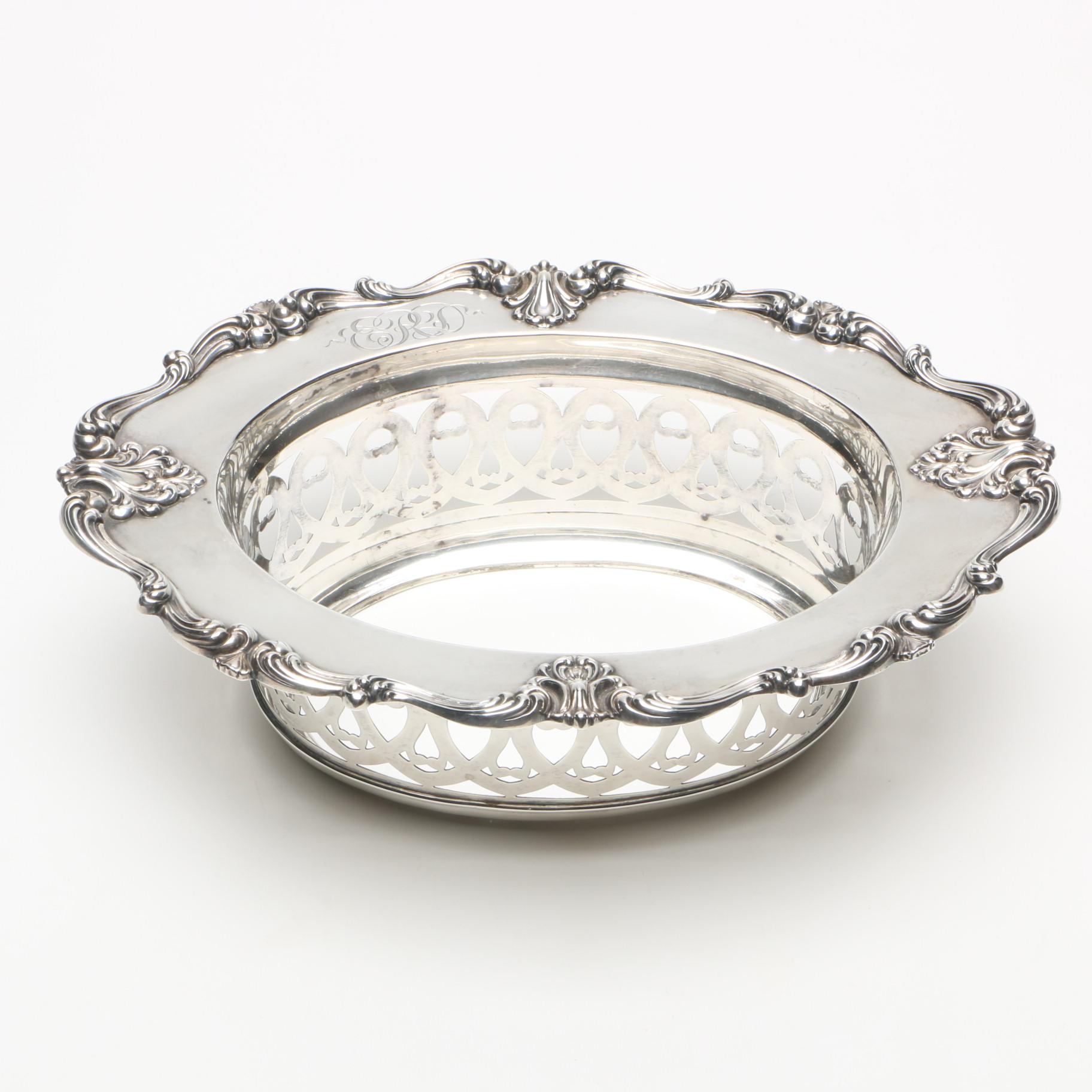 Webster & Co. Chased and Openwork Sterling Silver Nut Dish