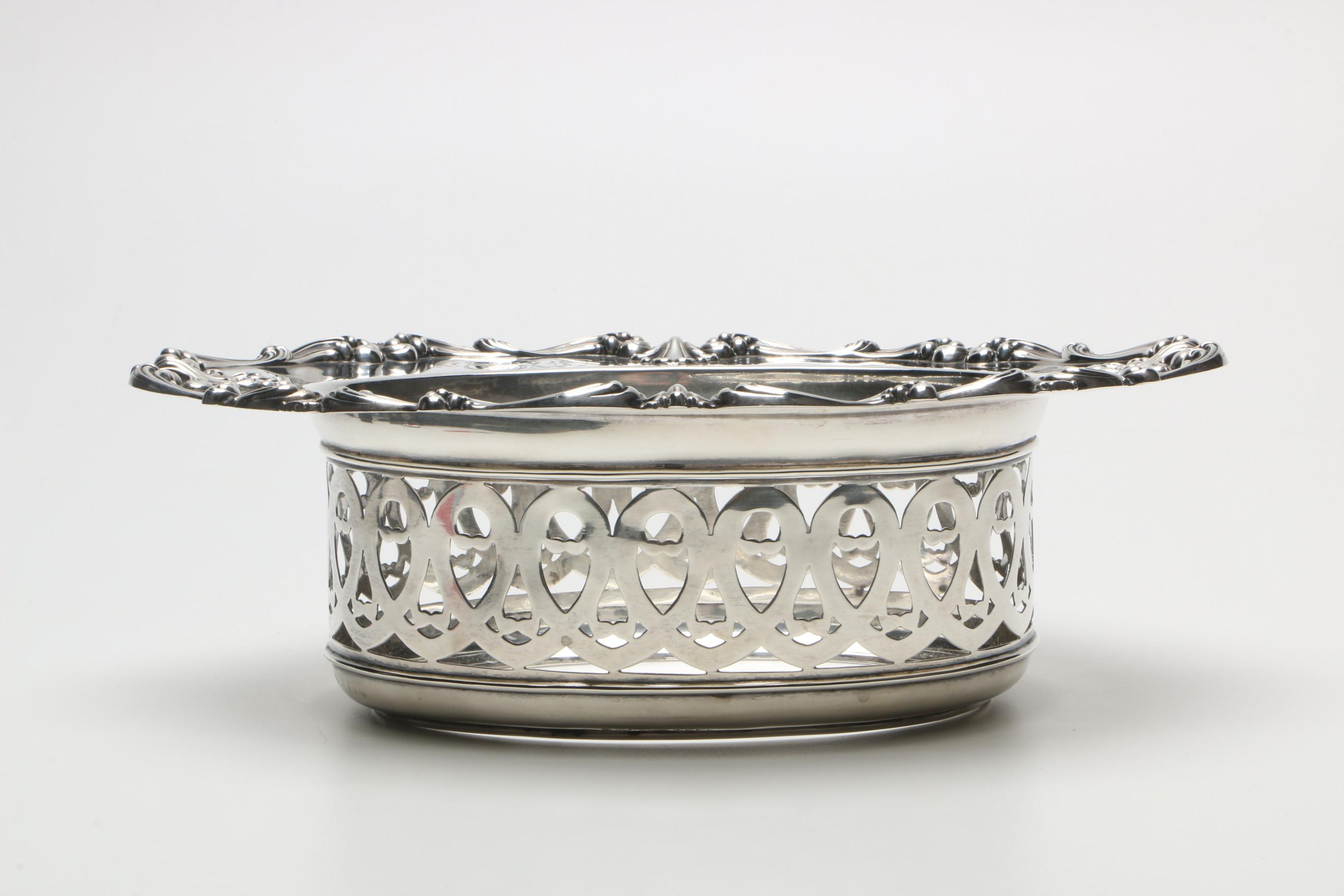Webster & Co. Chased and Openwork Sterling Silver Nut Dish