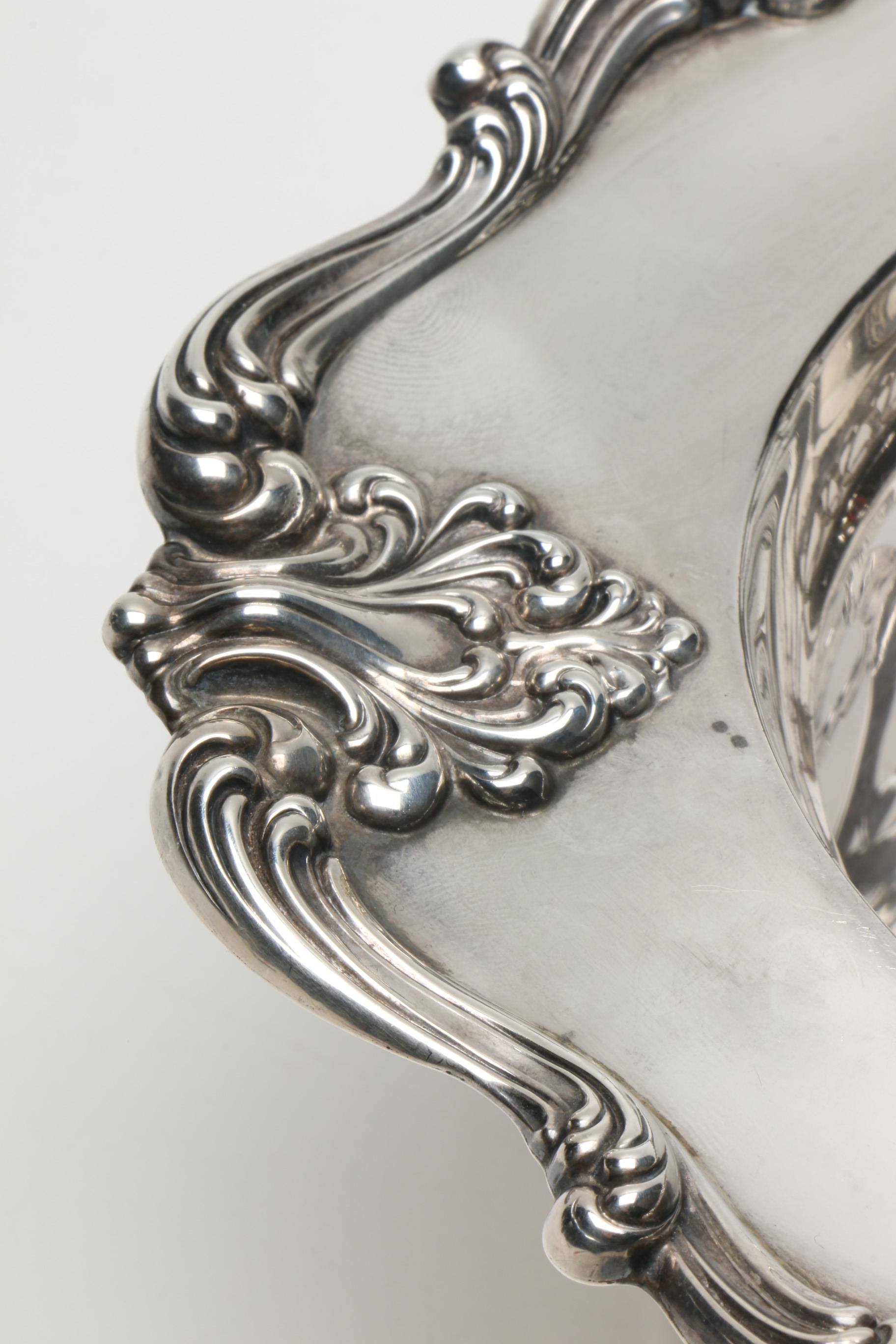 Webster & Co. Chased and Openwork Sterling Silver Nut Dish