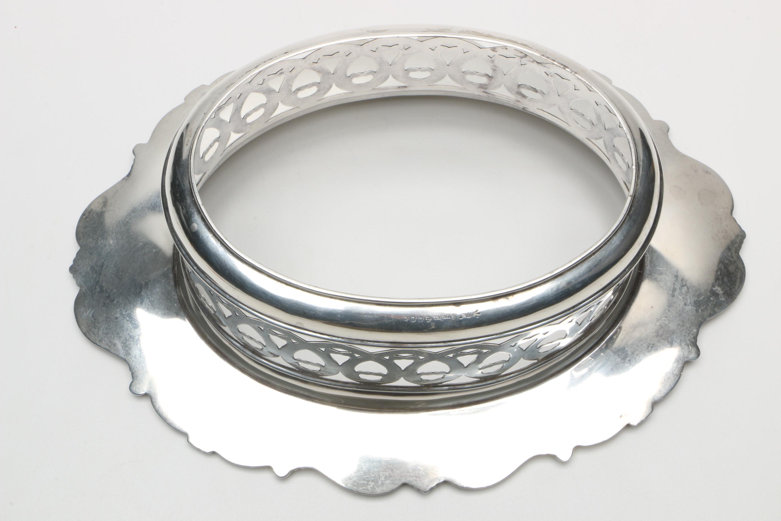 Webster & Co. Chased and Openwork Sterling Silver Nut Dish