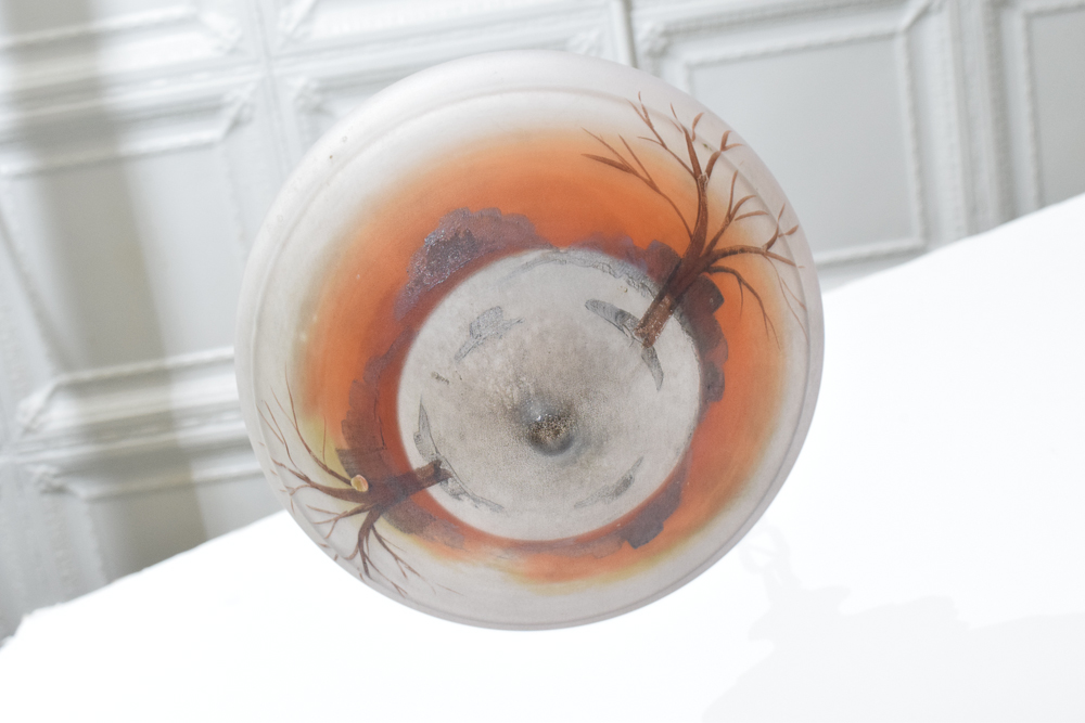 Antique Hand-Painted Pendant Light Fixture