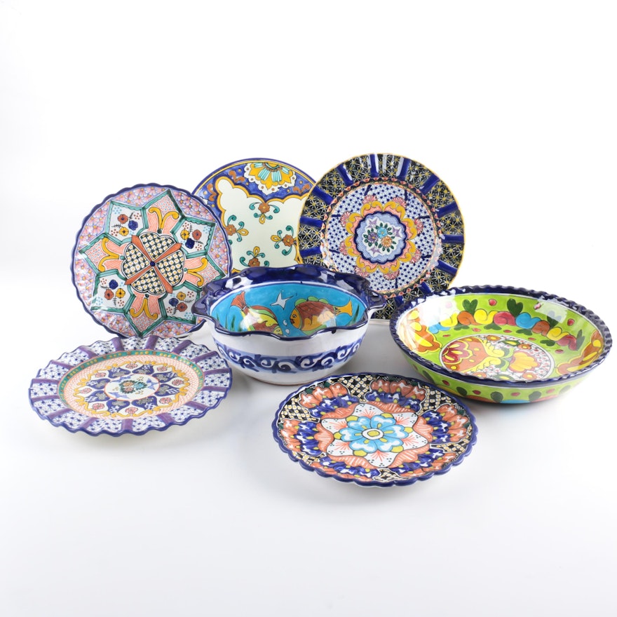 Mexican Hand-Painted Talavera Tableware