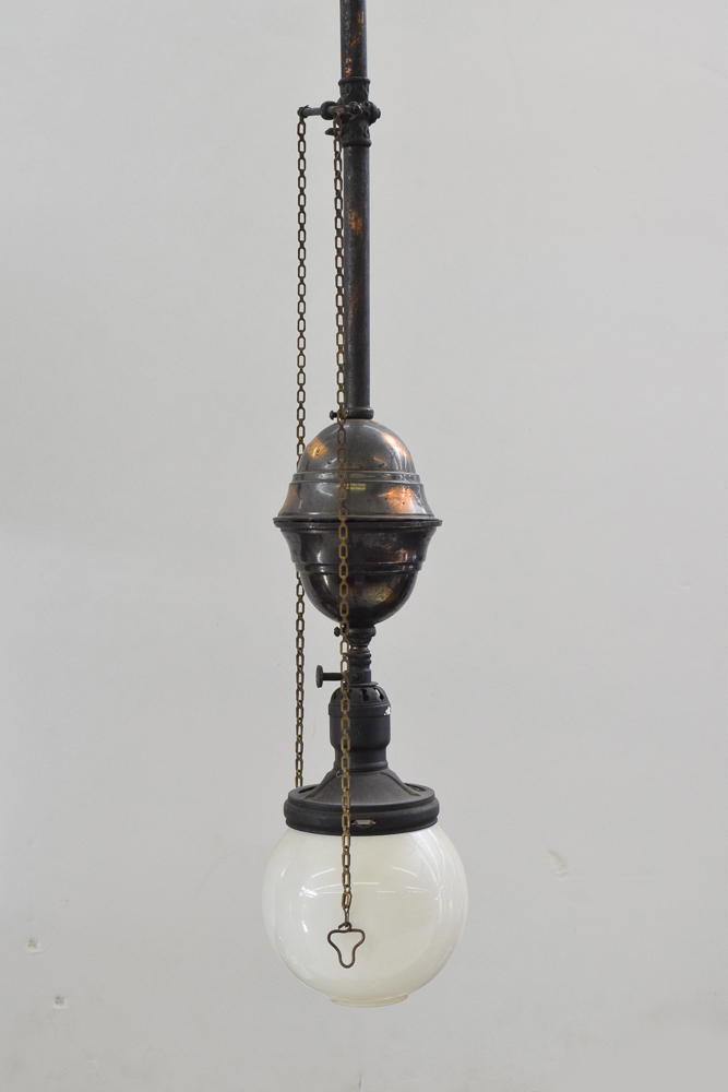 Antique Schoolhouse Style Pendant Light Fixture with Bracket