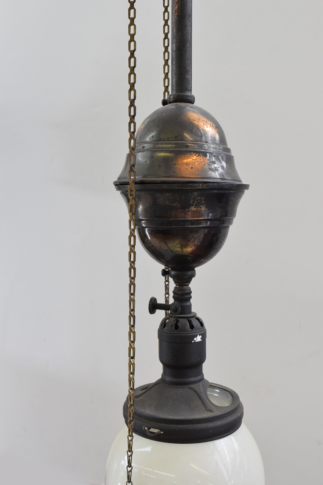 Antique Schoolhouse Style Pendant Light Fixture with Bracket