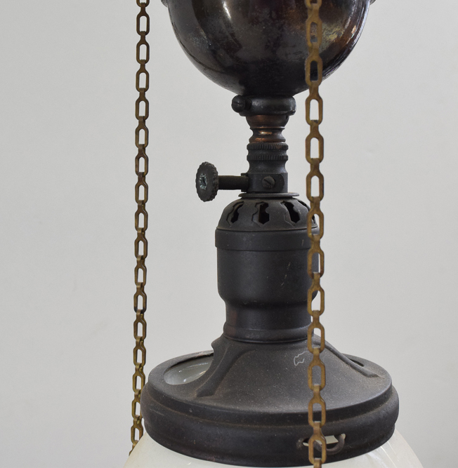 Antique Schoolhouse Style Pendant Light Fixture with Bracket