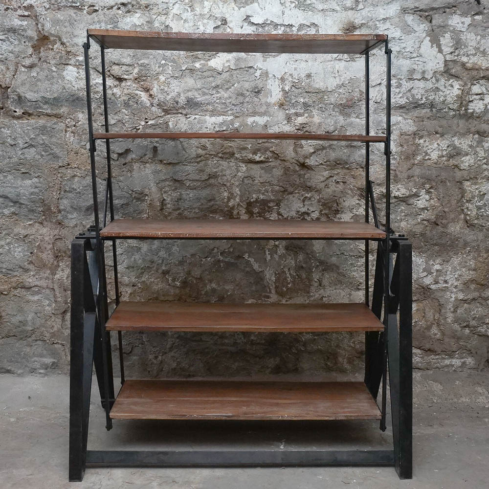 Industrial Style Transforming Tilt Bookcase Table