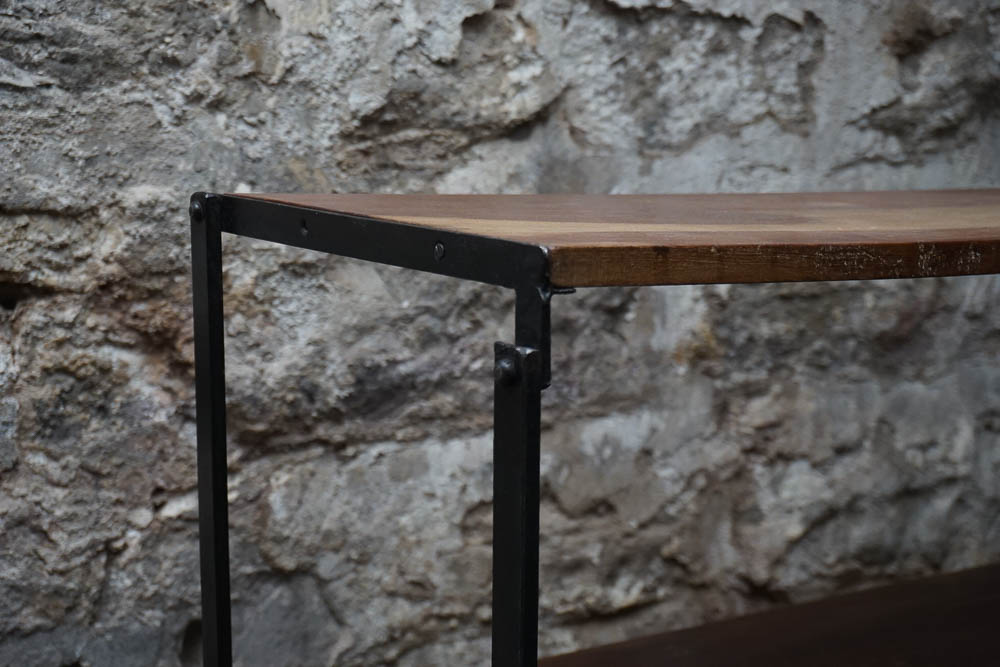 Industrial Style Transforming Tilt Bookcase Table