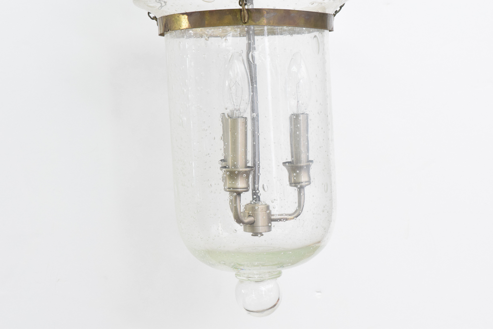 Mid-Century Glass Hanging Light