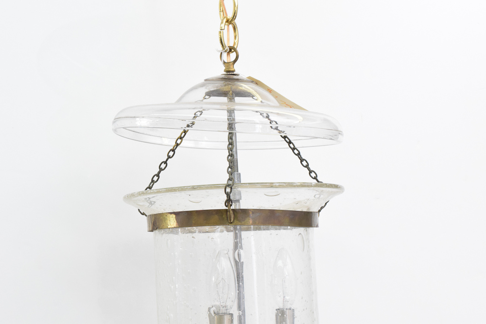 Mid-Century Glass Hanging Light