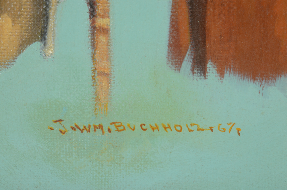 J. William Buchholz Original Oil Painting of a Horse