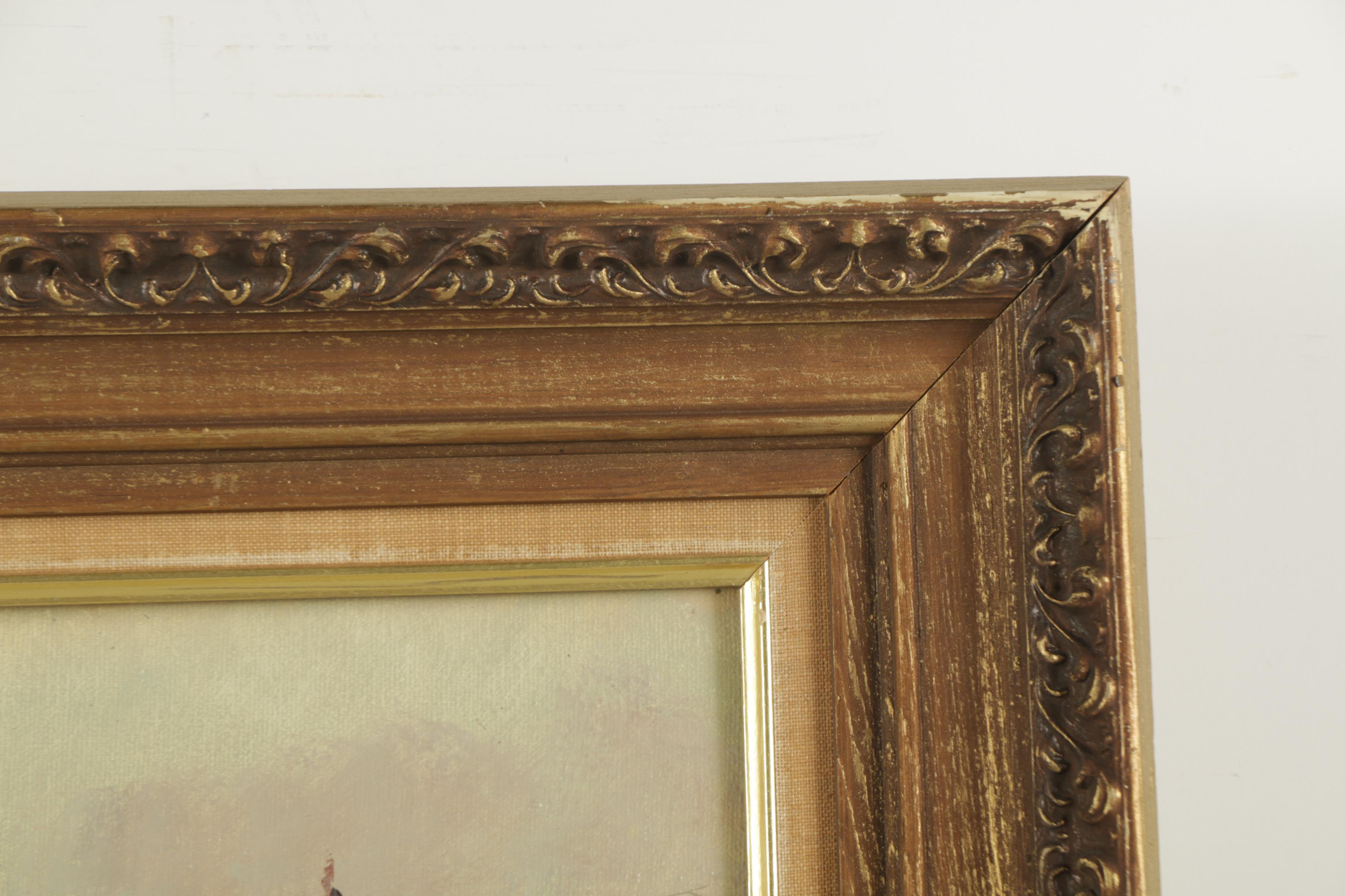 Villanova Circa 1960s Oil Painting on Canvas of London Cityscape