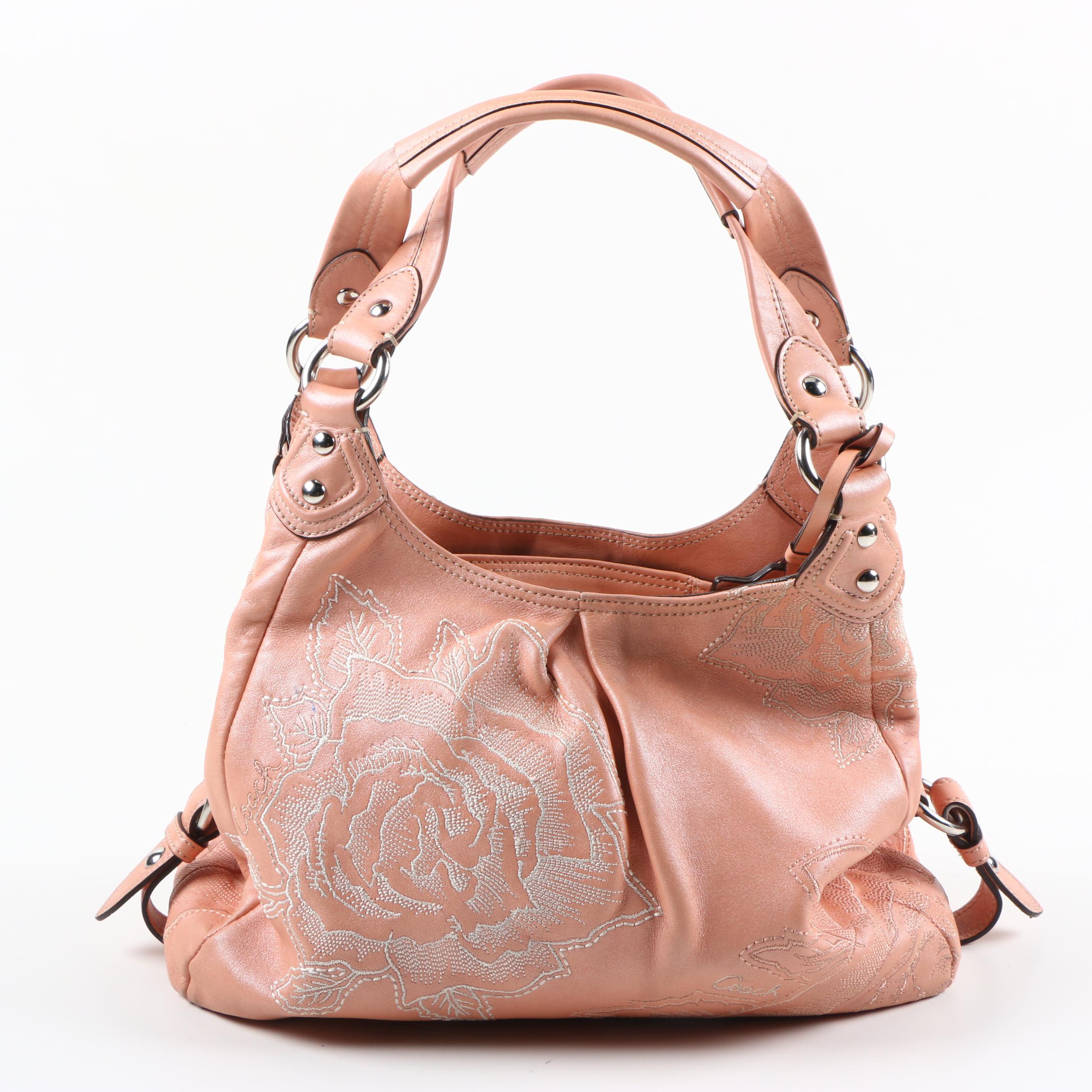 Coach Madison Maggie Blush Pink Rose Leather Handbag