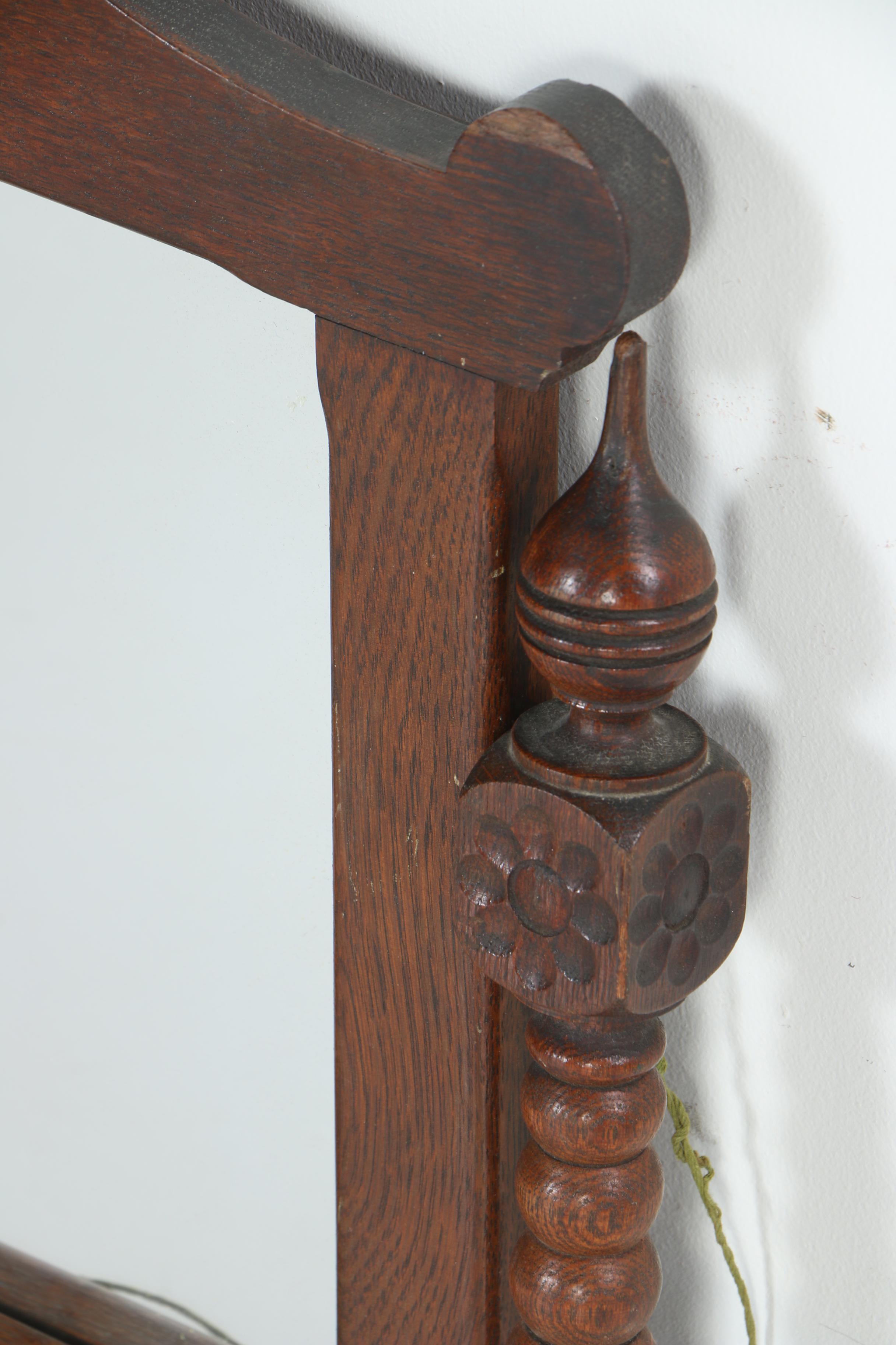 Vintage Wood Vanity Mirror