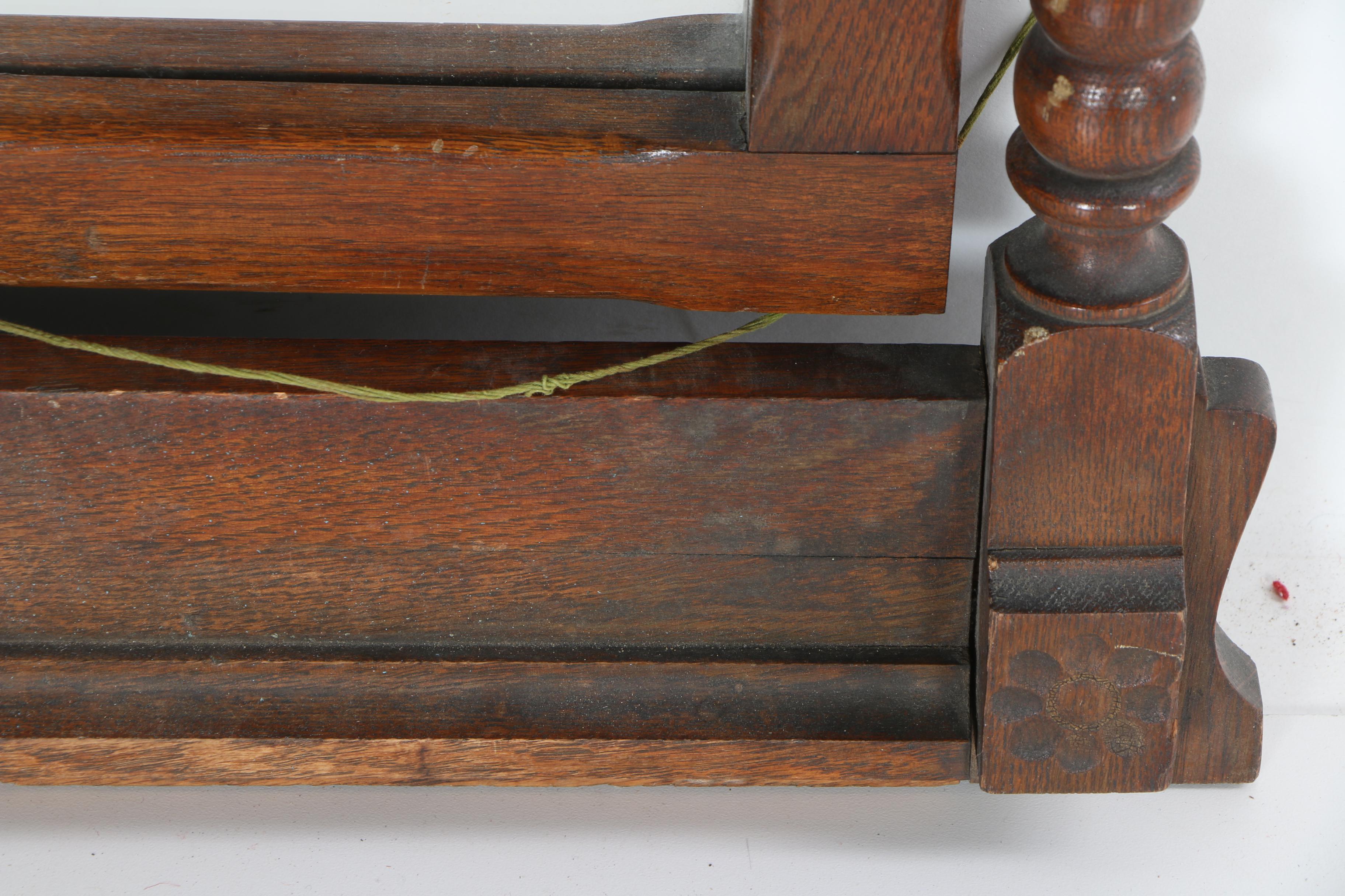 Vintage Wood Vanity Mirror