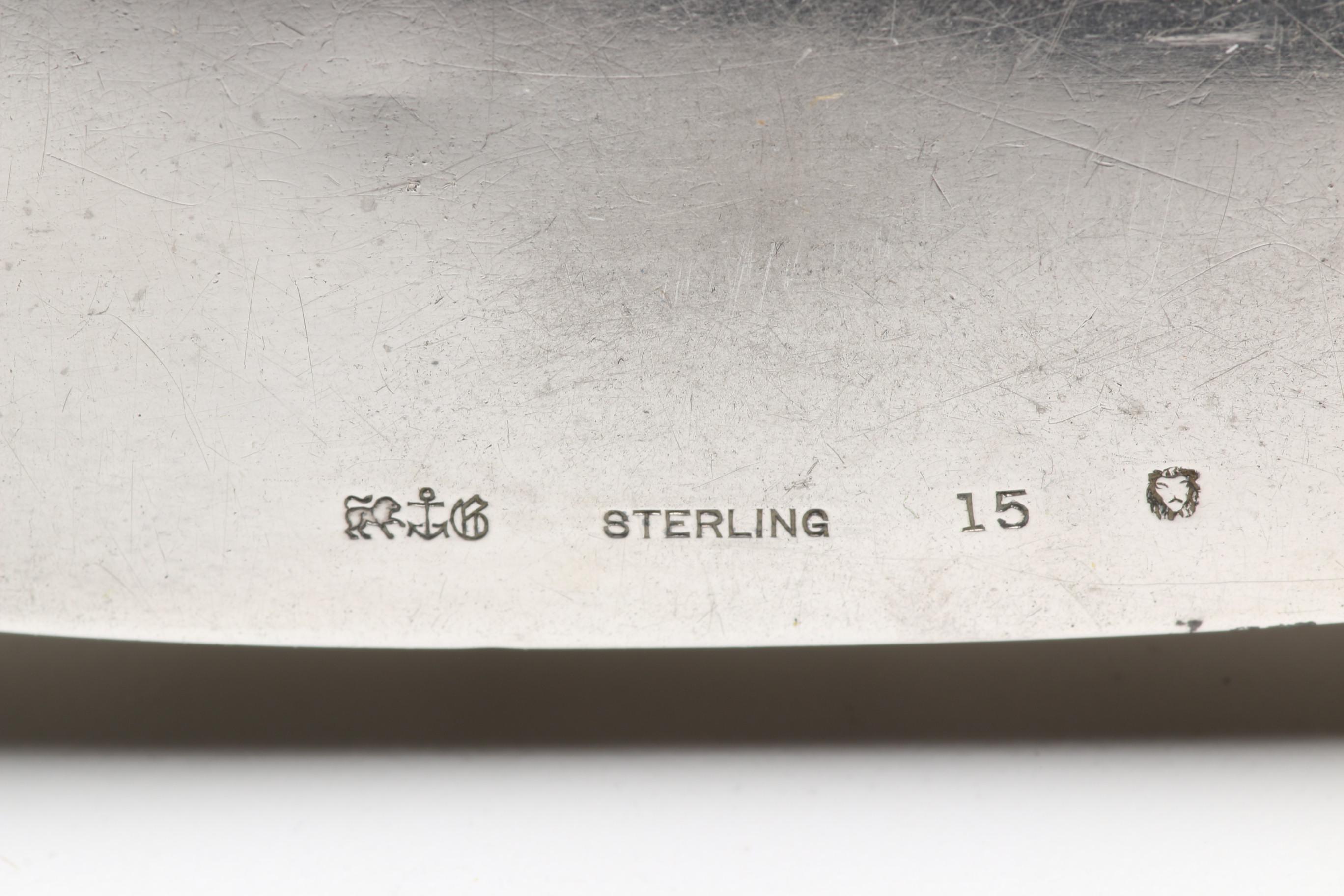 1893 William Stringer Mills London Powder Jar with Other Sterling Vanity Items