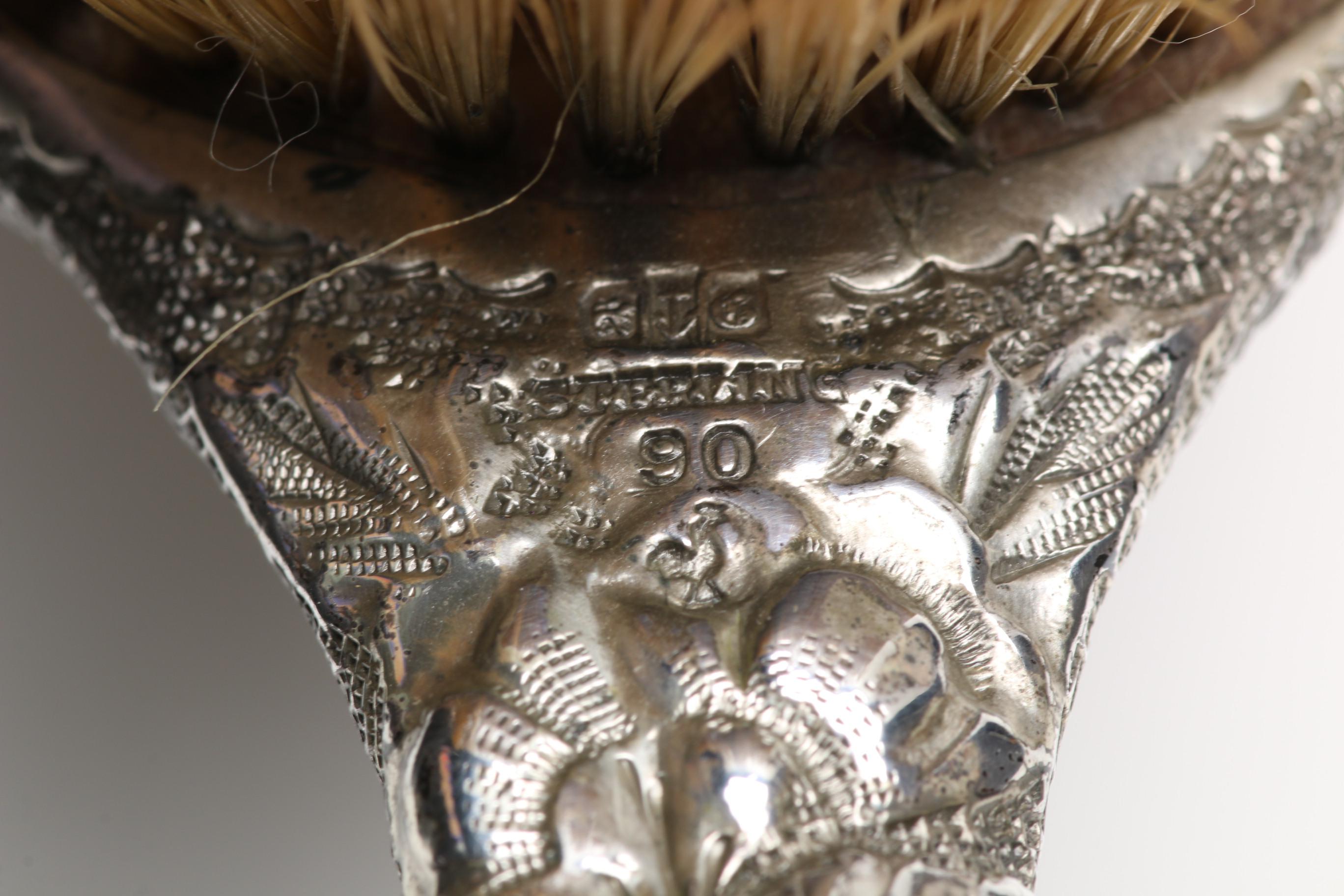 1893 William Stringer Mills London Powder Jar with Other Sterling Vanity Items