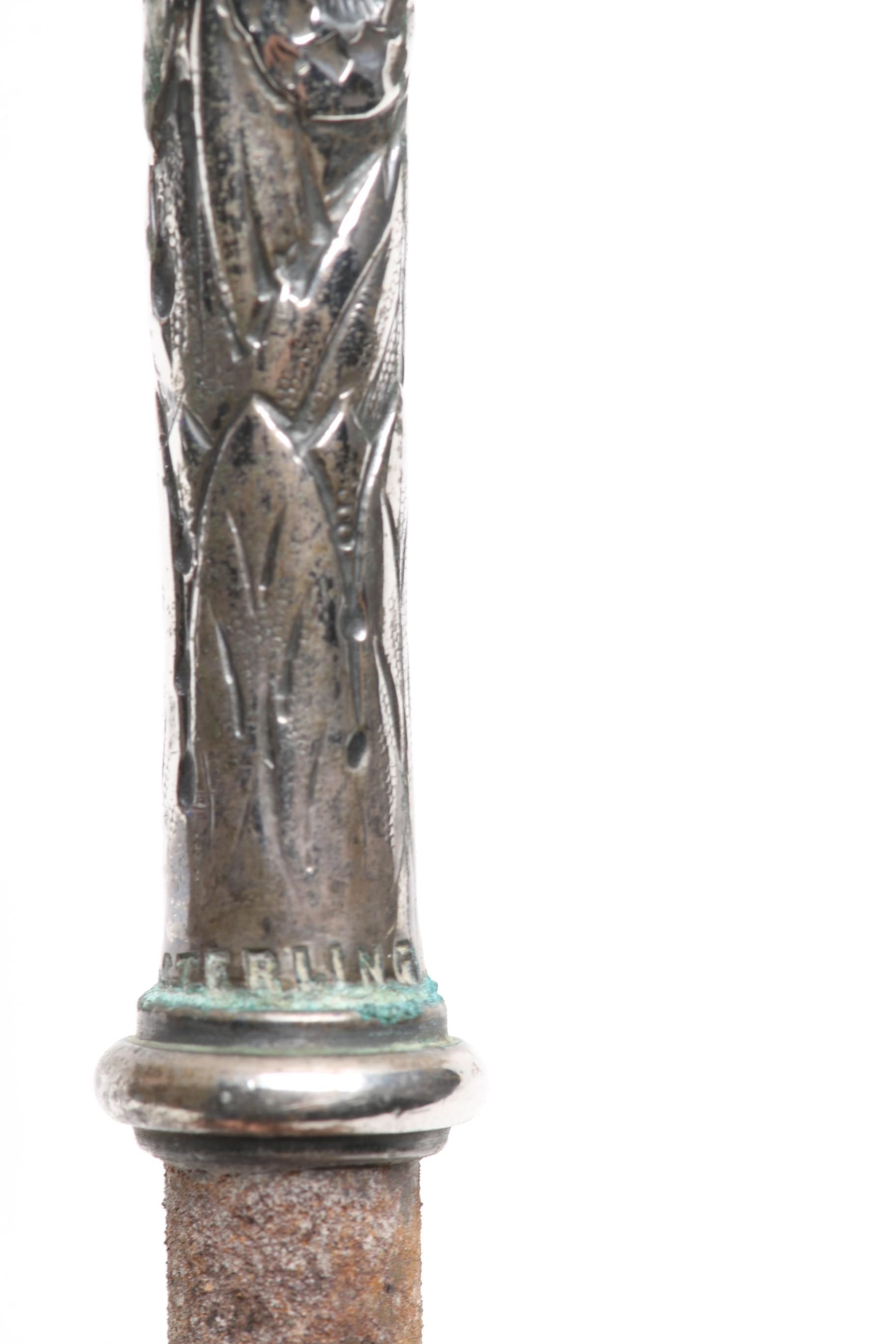 1893 William Stringer Mills London Powder Jar with Other Sterling Vanity Items