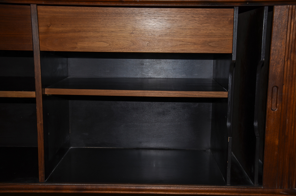 Mid Century Modern Walnut Stereo Cabinet/Sideboard by Barzilay