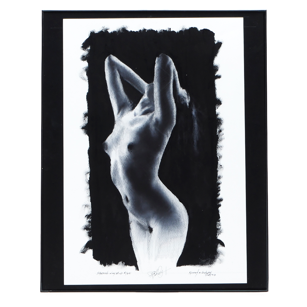 Robert Lackney Mixed Media Drawing "Shadows in My Mind"