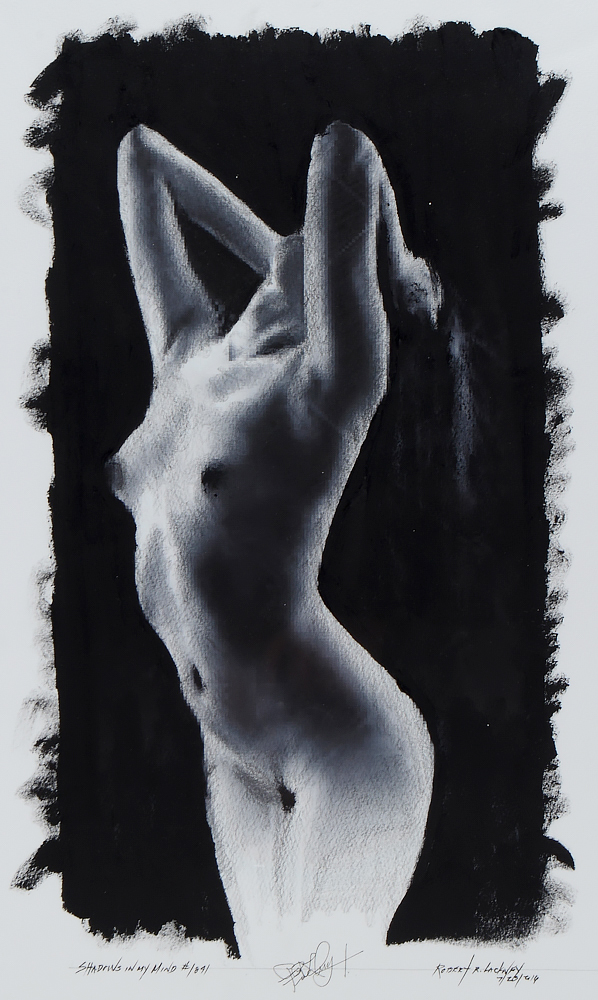 Robert Lackney Mixed Media Drawing "Shadows in My Mind"