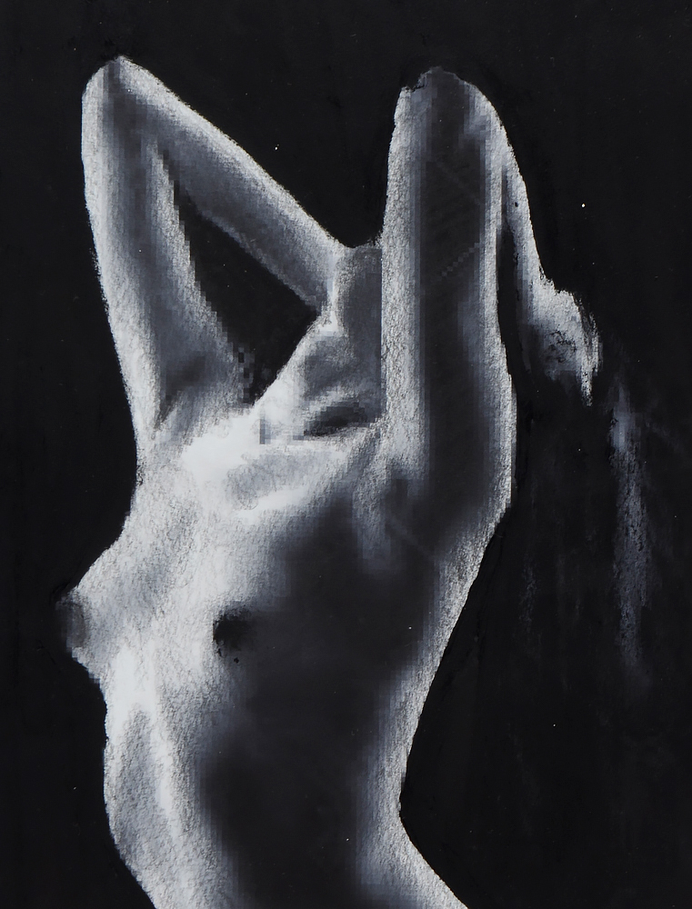 Robert Lackney Mixed Media Drawing "Shadows in My Mind"