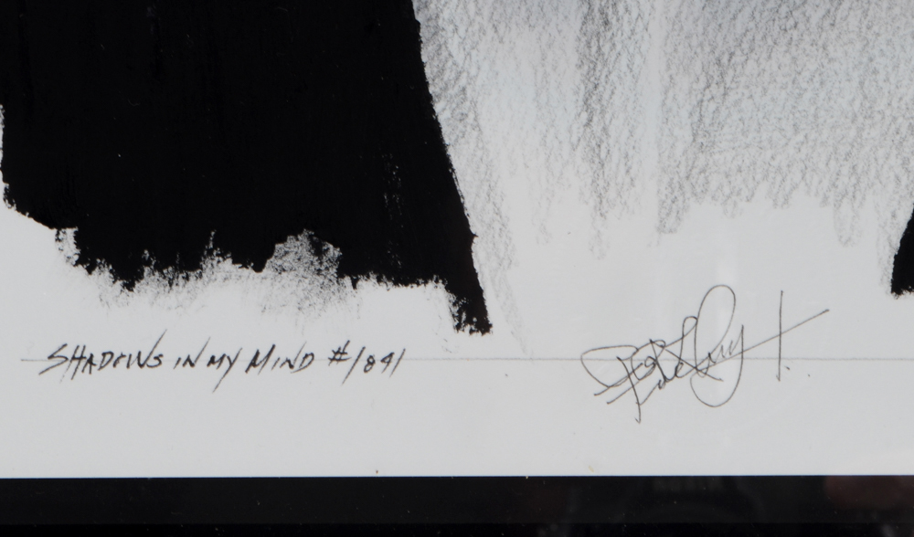 Robert Lackney Mixed Media Drawing "Shadows in My Mind"