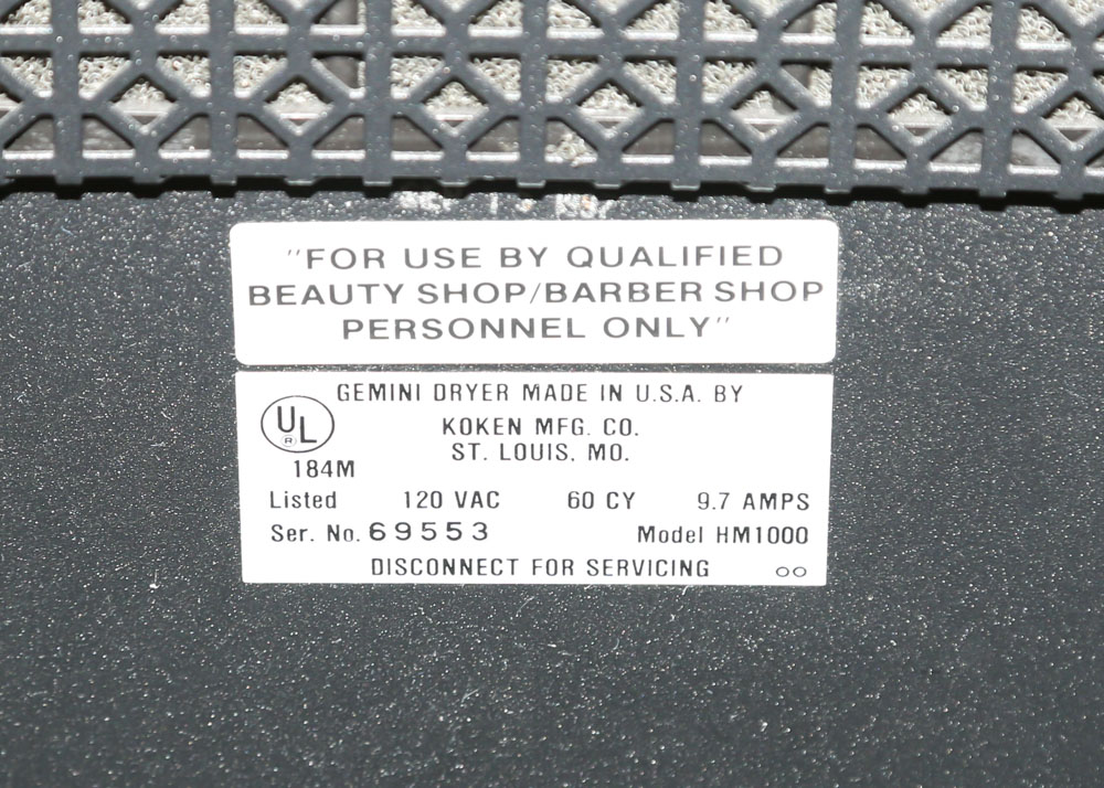 Vintage "Gemini" Salon Dryer Chair by Koken