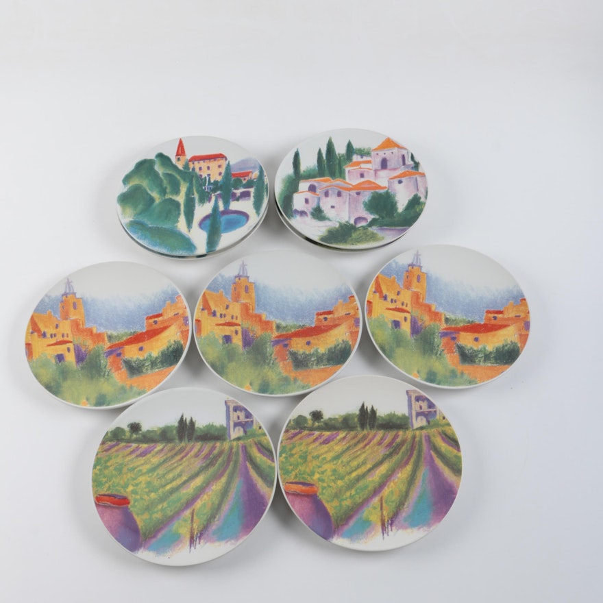 Porcelain "Provence" Dessert Plates by Certified International