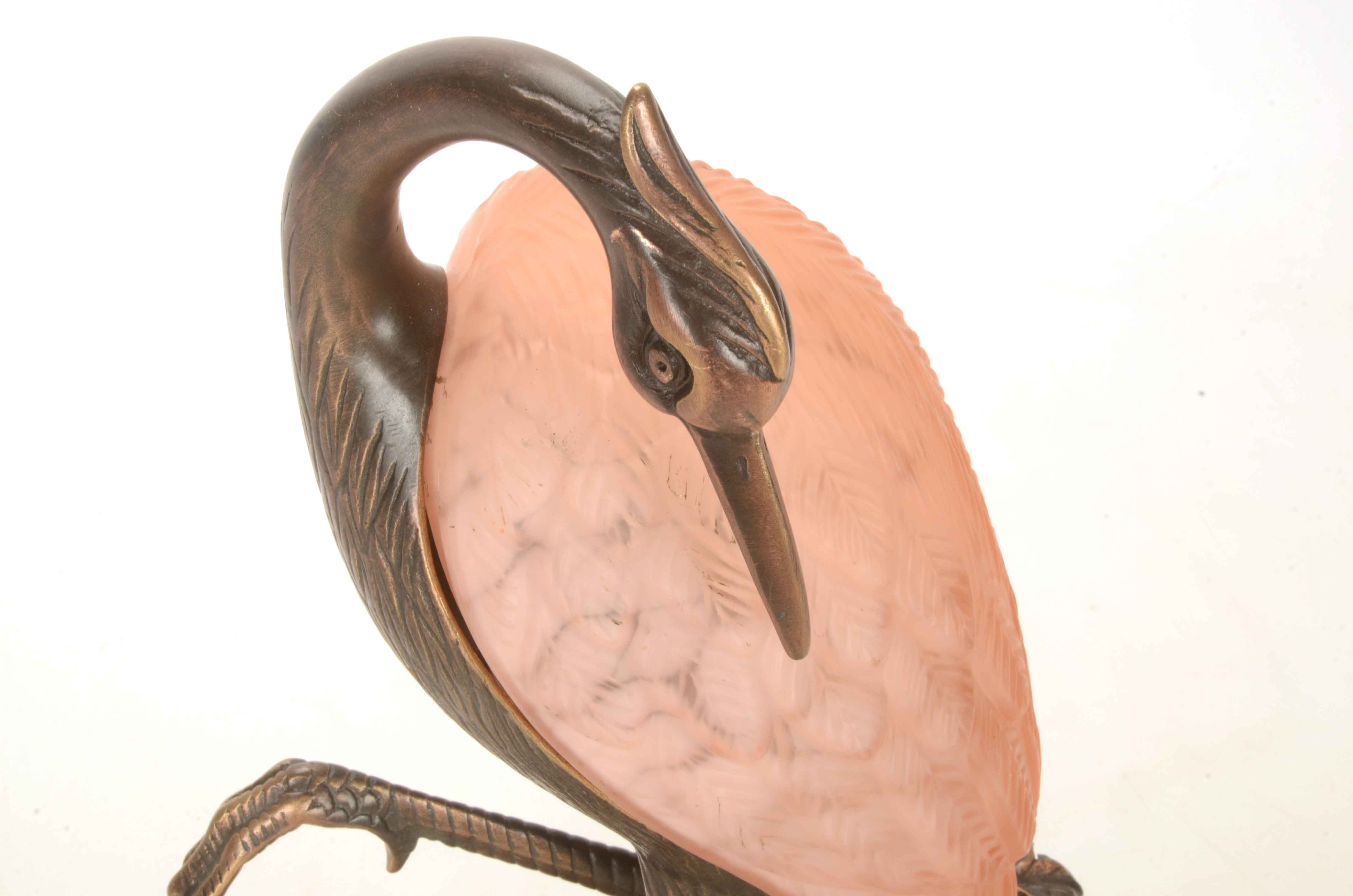 Figural Heron Lamp by Andrea by Sadek