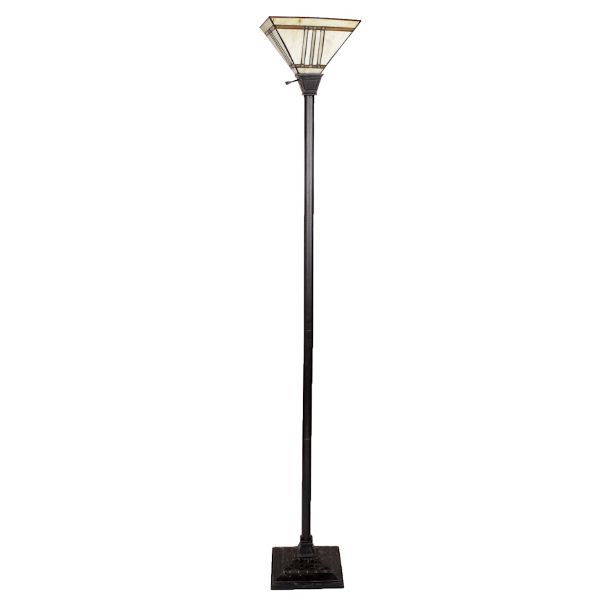 Arts and Crafts Style Torchiere Floor Lamp