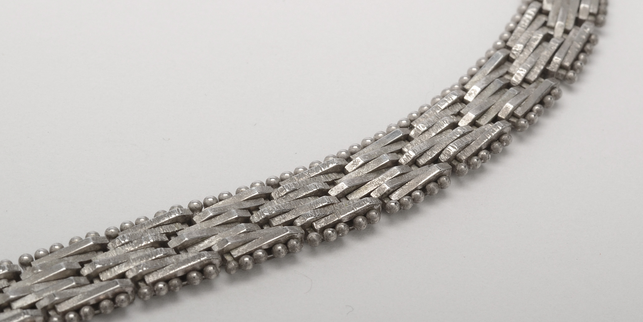 Sterling Silver Riccio Chain "V" Necklace