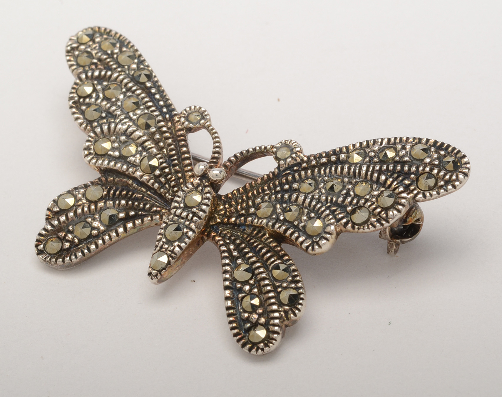 Sterling Silver Marcasite Brooches and RIng