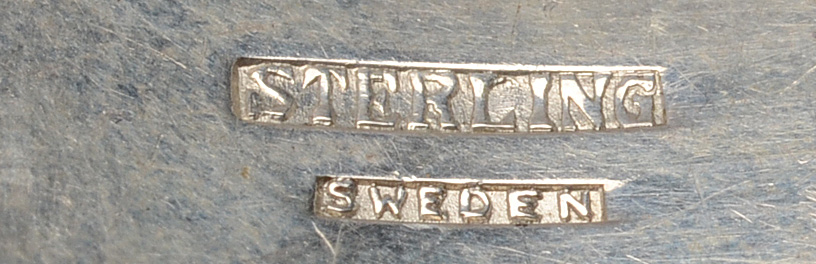 Scandinavian Mid Century Modern Style Sterling Silver Link Panel Bracelet